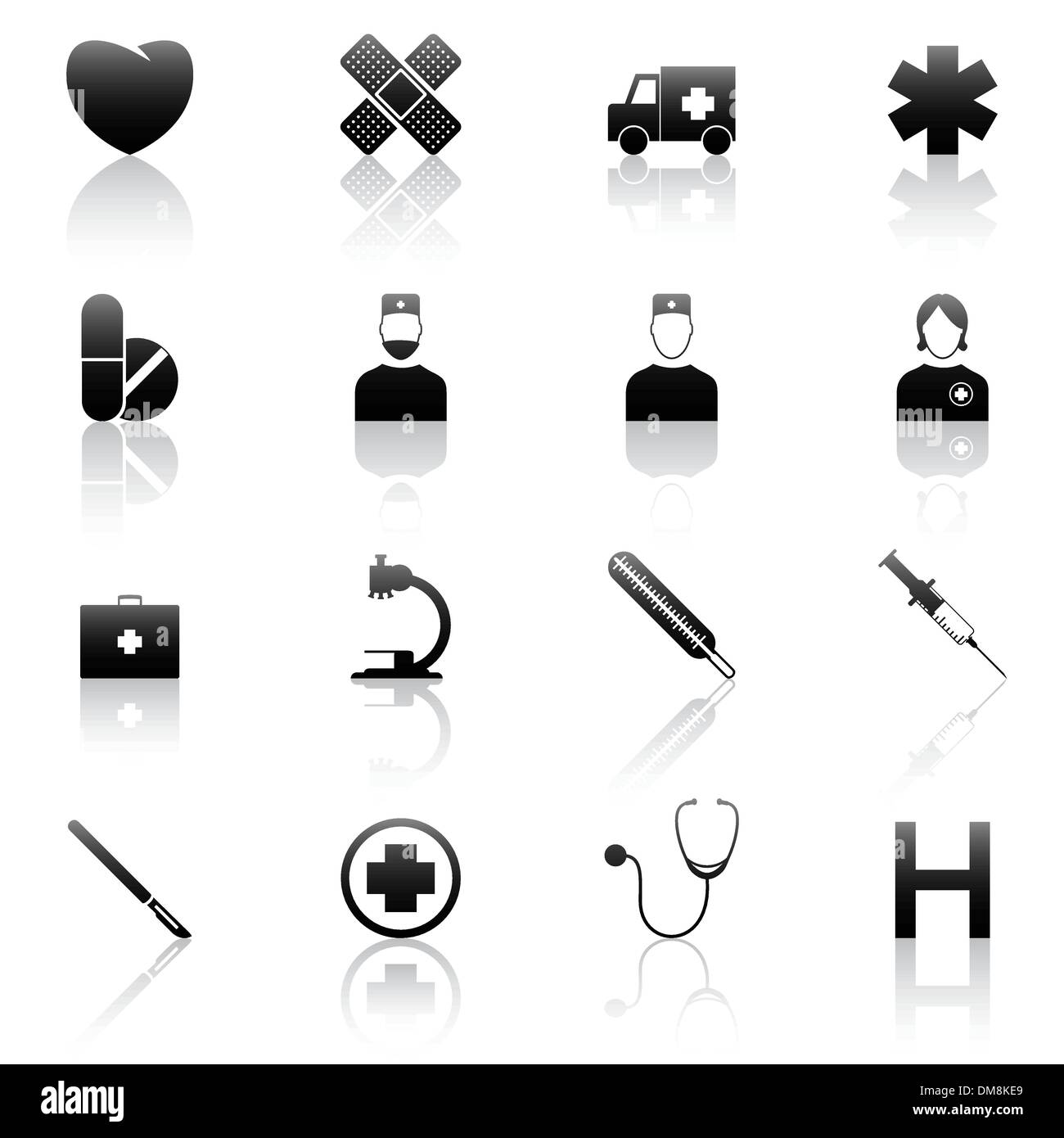 Icone mediche Illustrazione Vettoriale