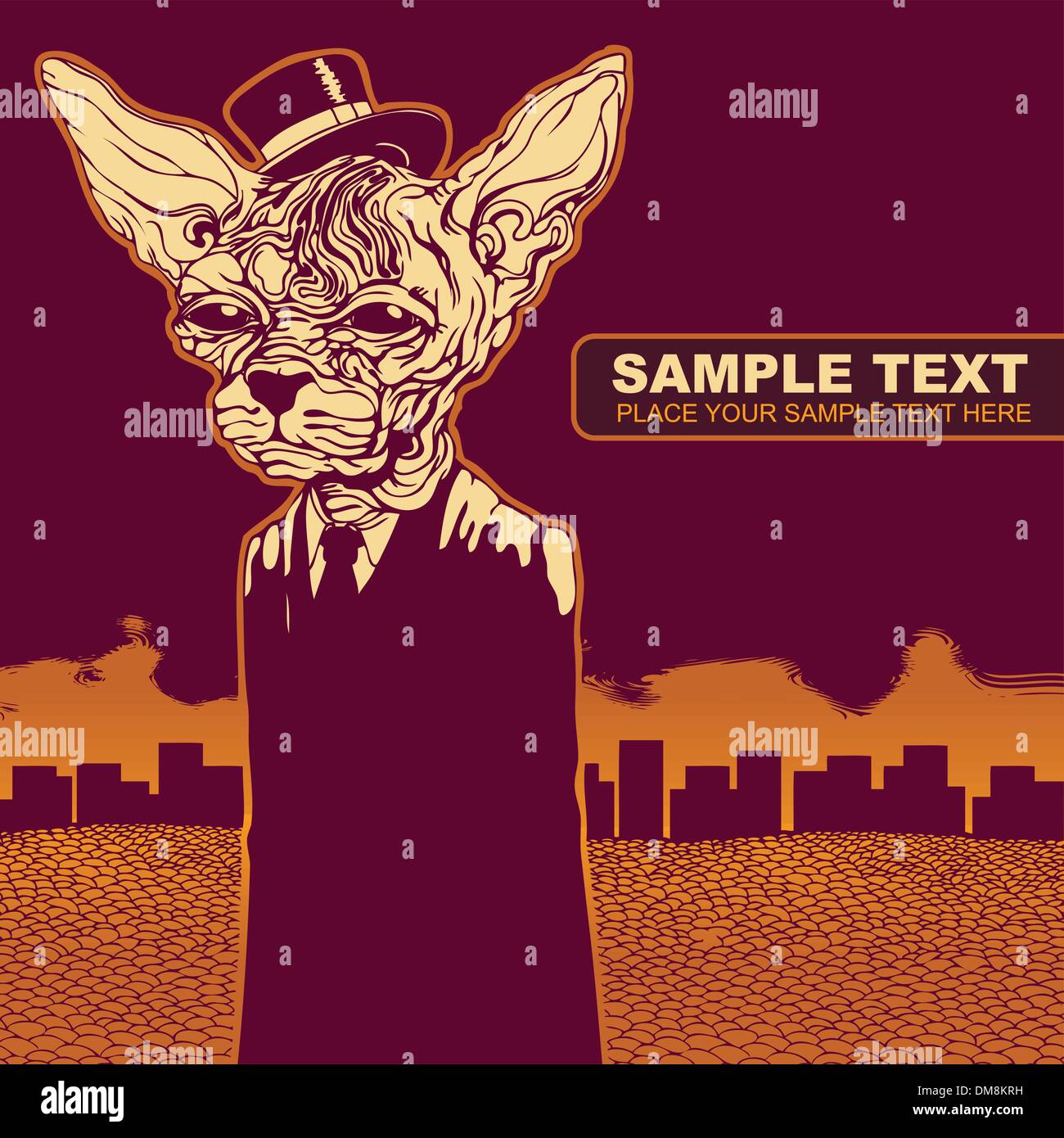 gatto in un cappello Illustrazione Vettoriale