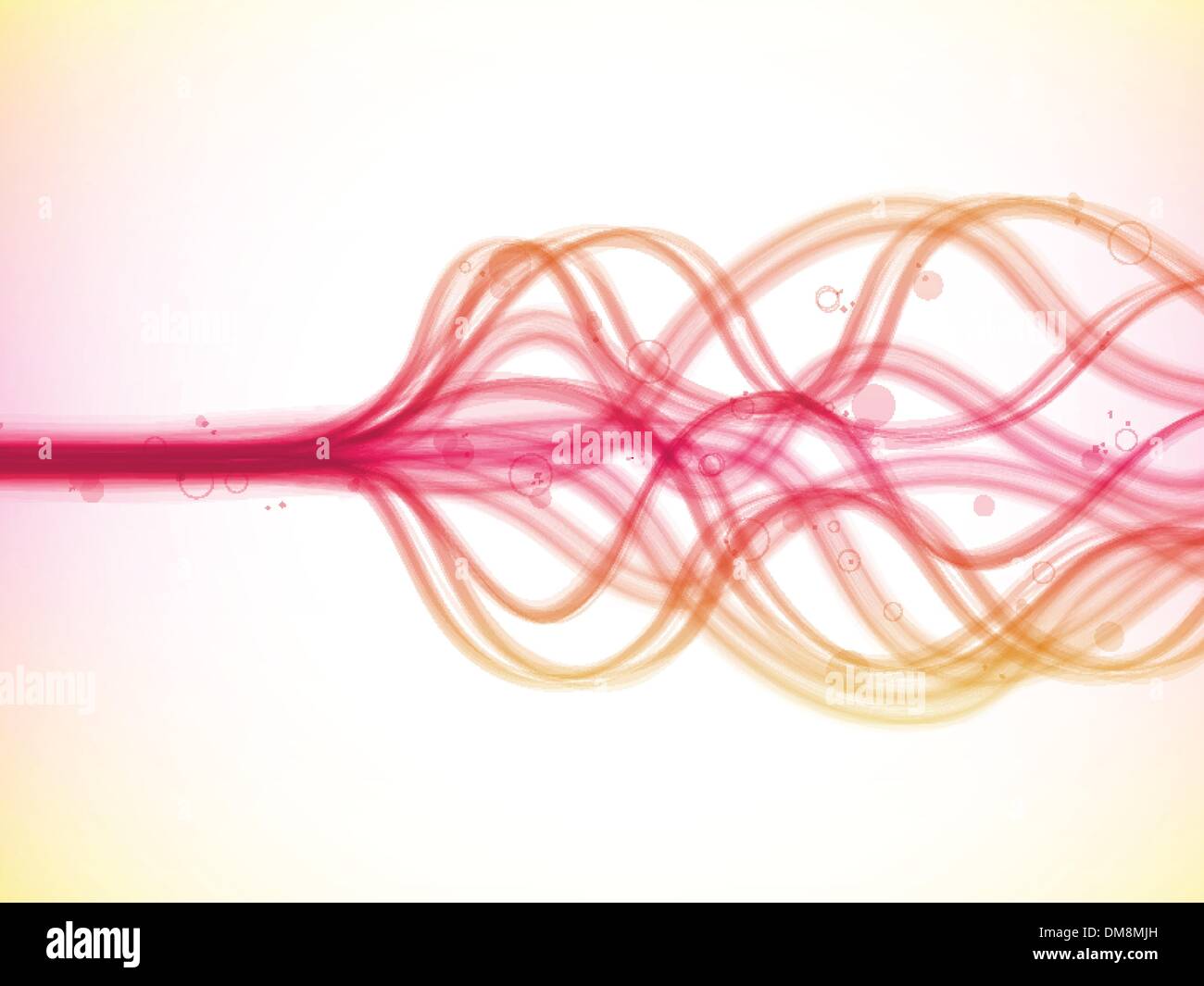 Abstract colorata di rosso e di giallo fiamme linee. Illustrazione Vettoriale