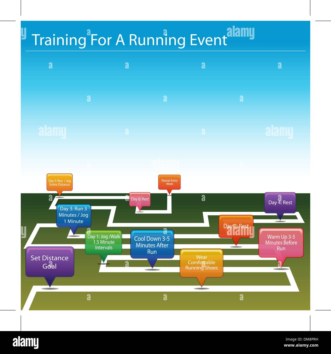 La formazione per un evento grafico Illustrazione Vettoriale