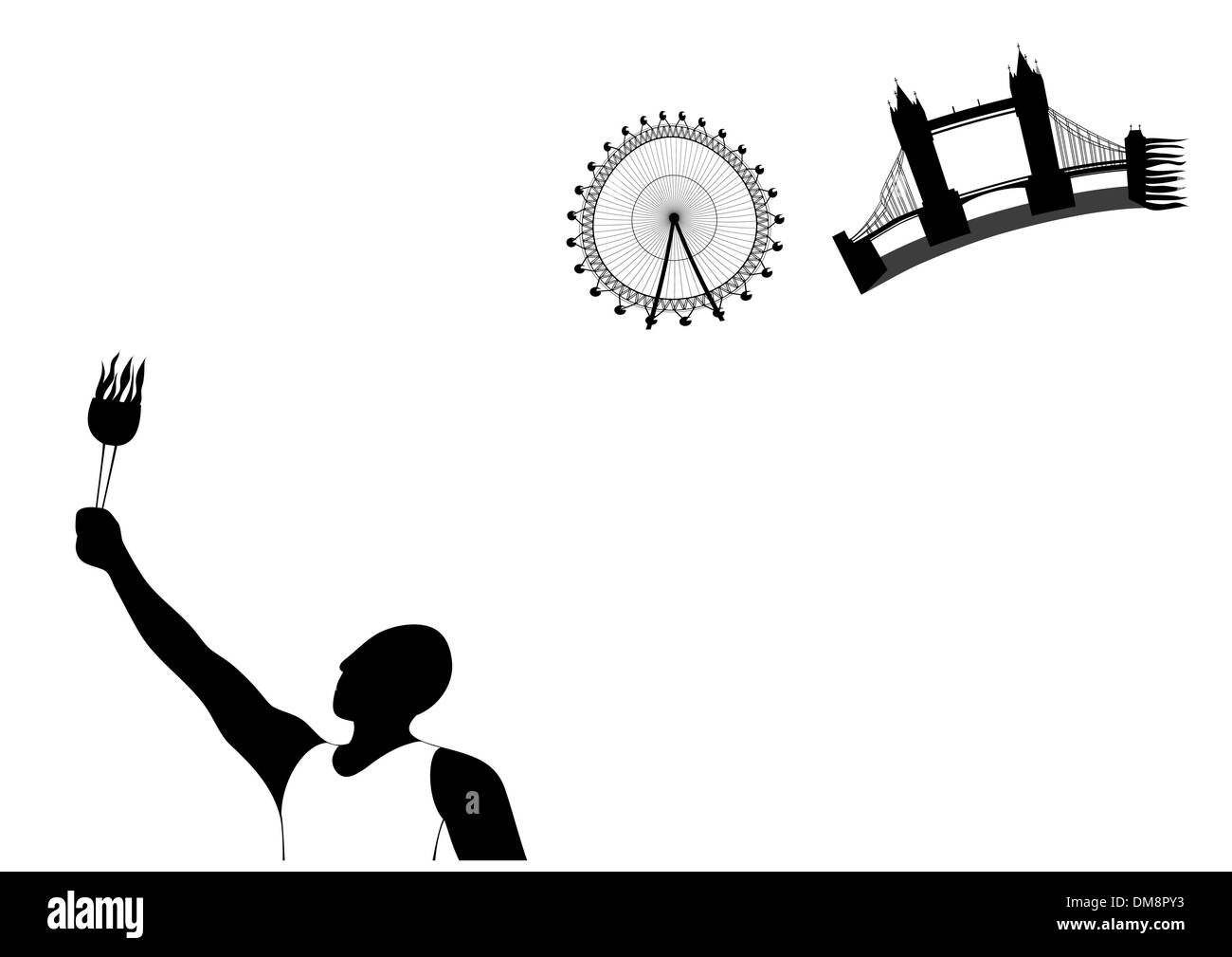 Fiamma imperitura - vettore Illustrazione Vettoriale