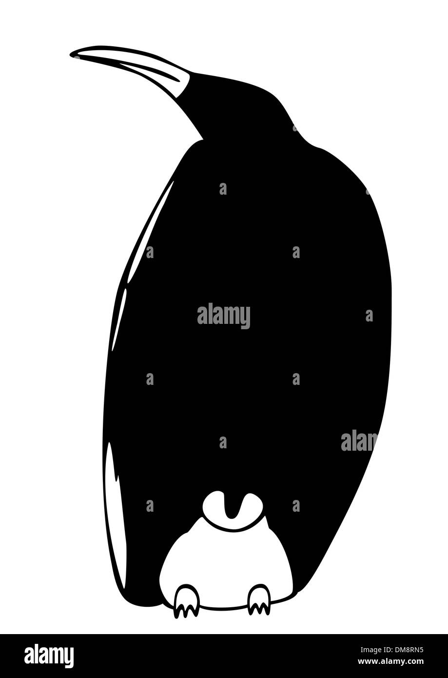 Penguin con cucciolo - vettore Illustrazione Vettoriale