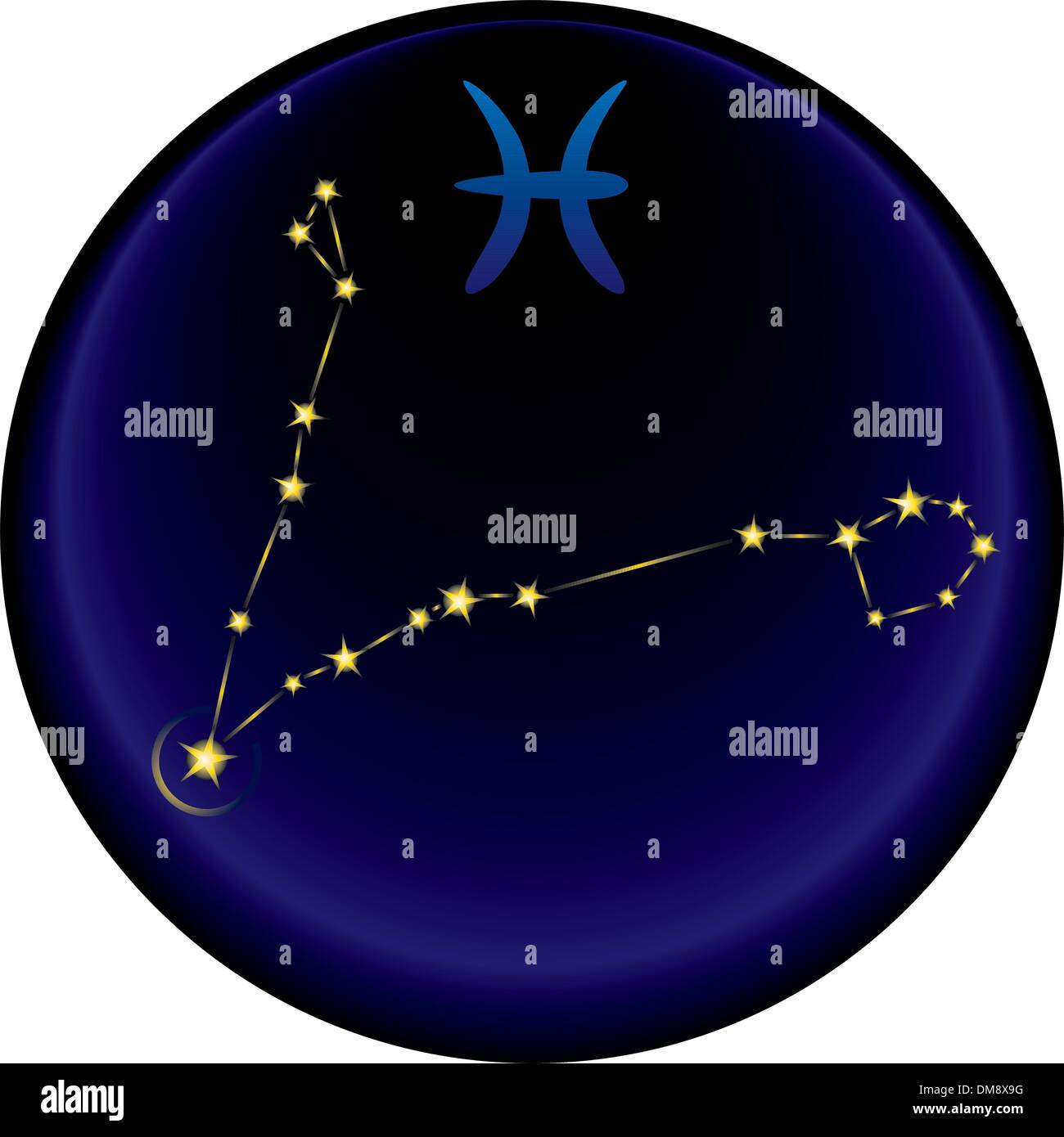 Zodiaco pesci segno Illustrazione Vettoriale