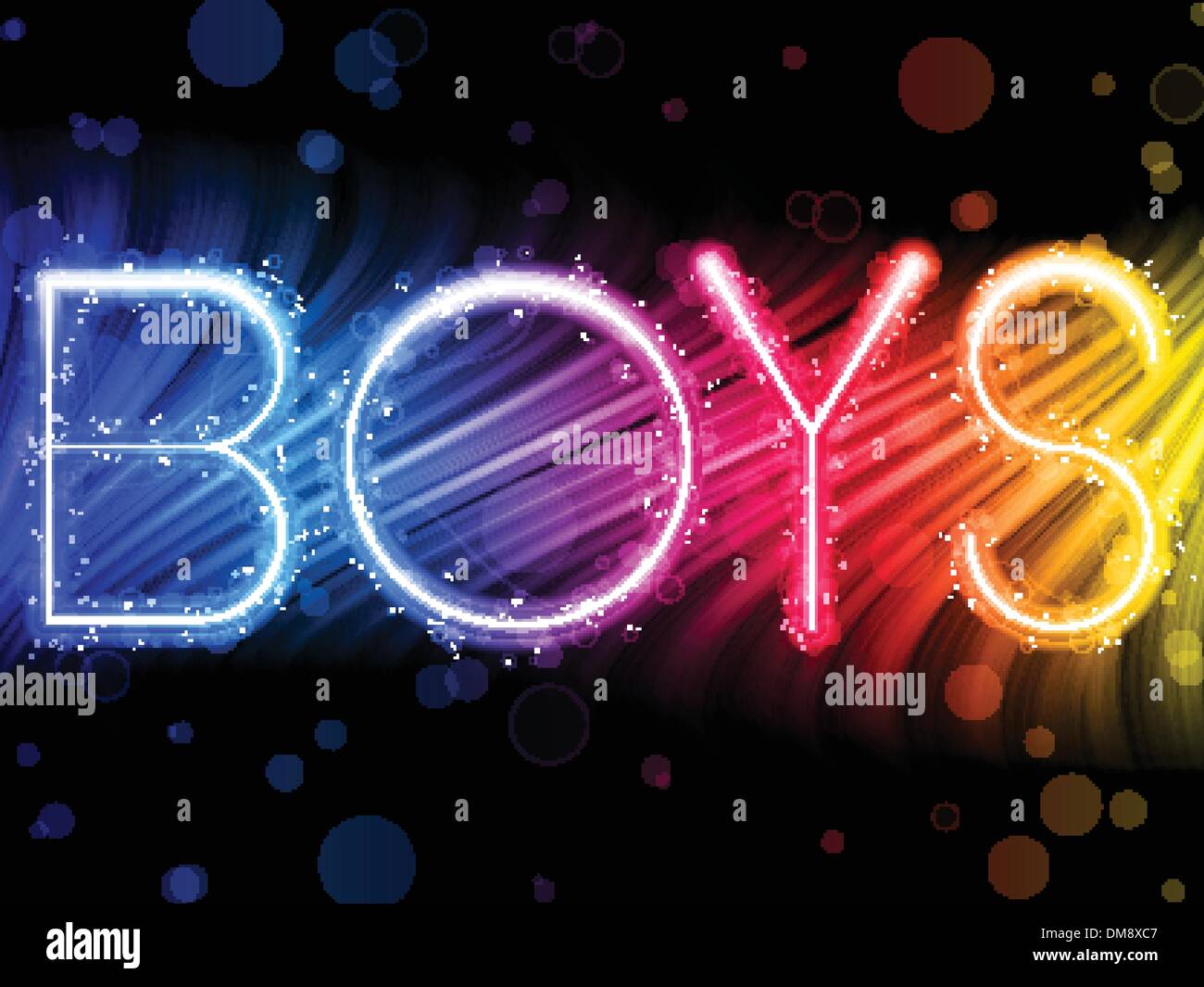 Ragazzi Gay Pride astratto onde colorate su sfondo nero Illustrazione Vettoriale