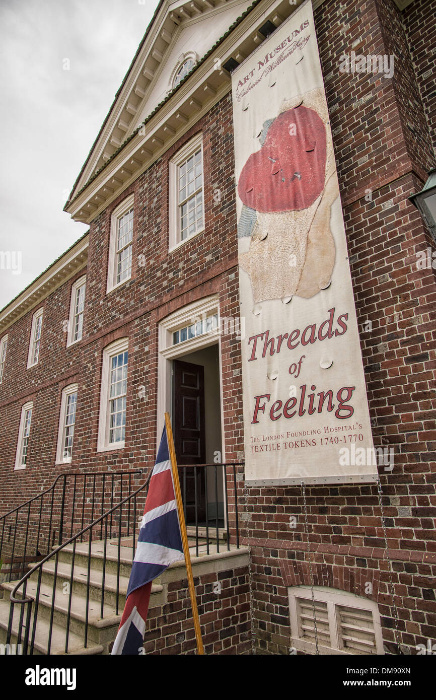 Colonial Williamsburg Art Museum di alloggiamento del Abby Aldrich Rockefeller e DeWitt Wallace Collezioni Foto Stock