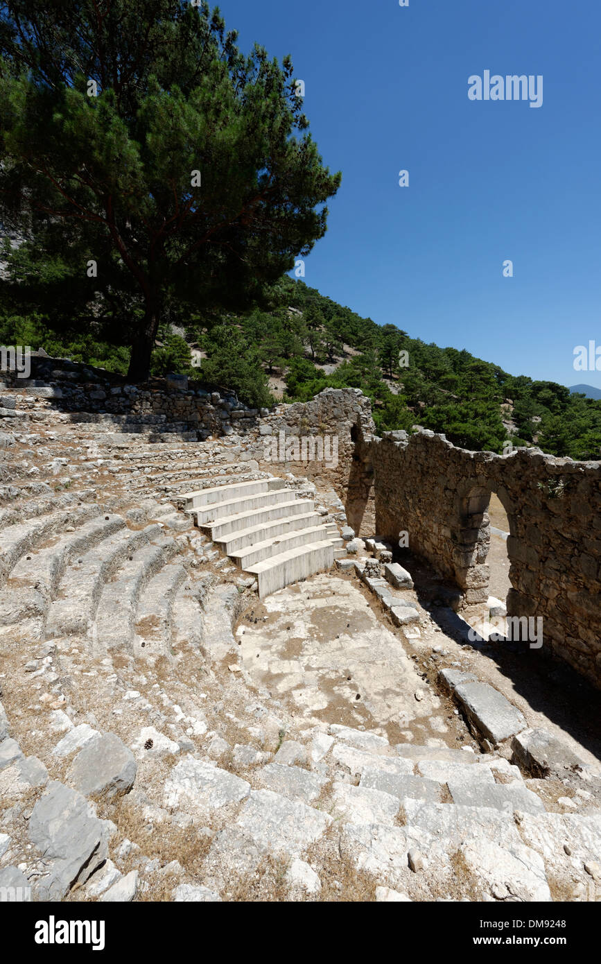 Il piccolo Odeon che apre in stato Agora presso la Lycian antica città di Arykanda, nella Turchia meridionale. Foto Stock