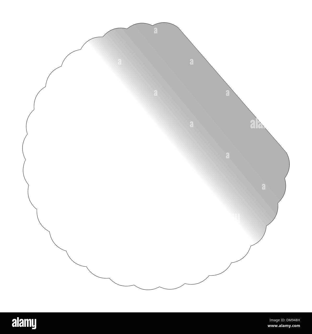 Flowerish etichetta grigia Illustrazione Vettoriale