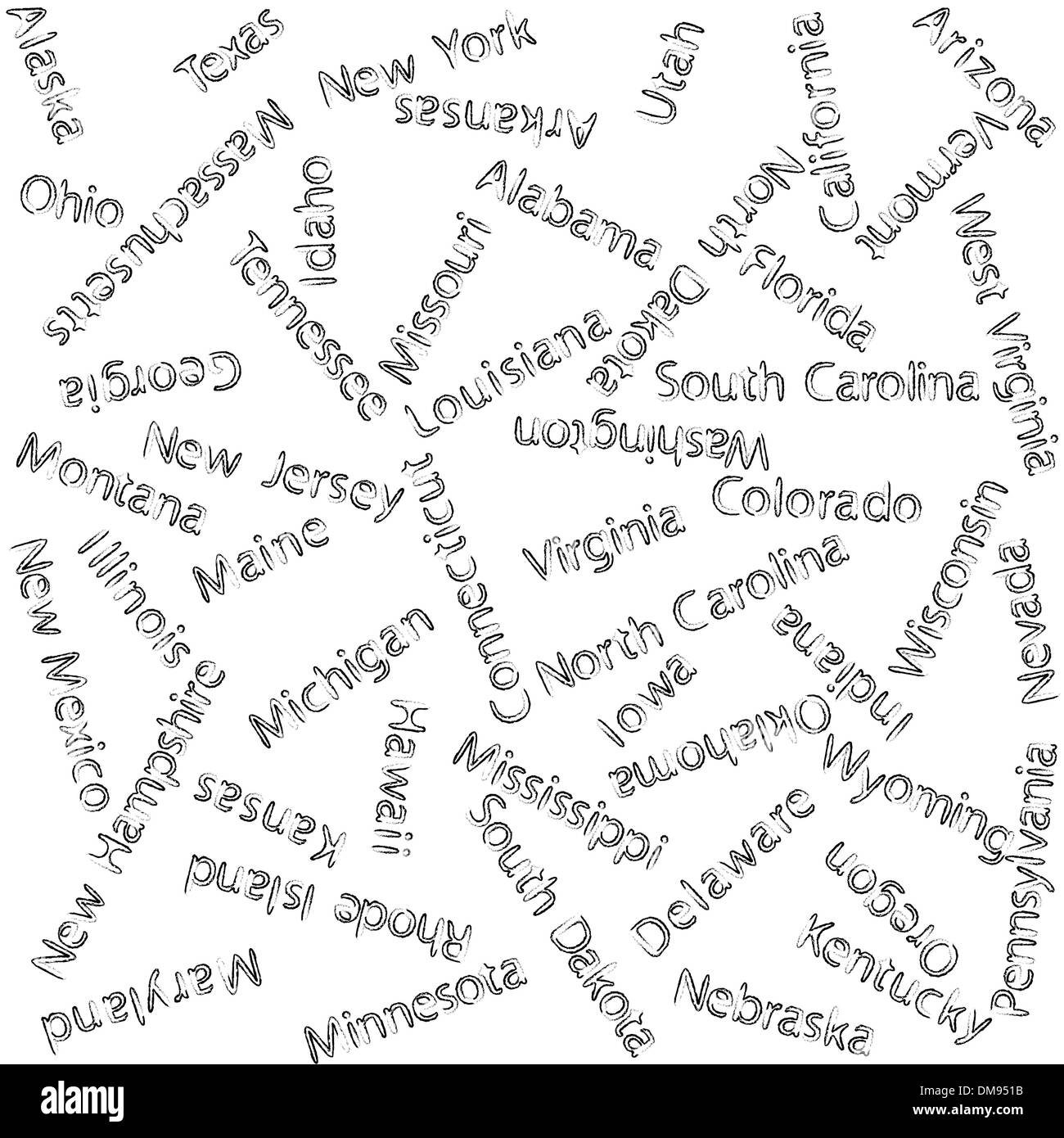 Grunge stati uniti composizione Illustrazione Vettoriale