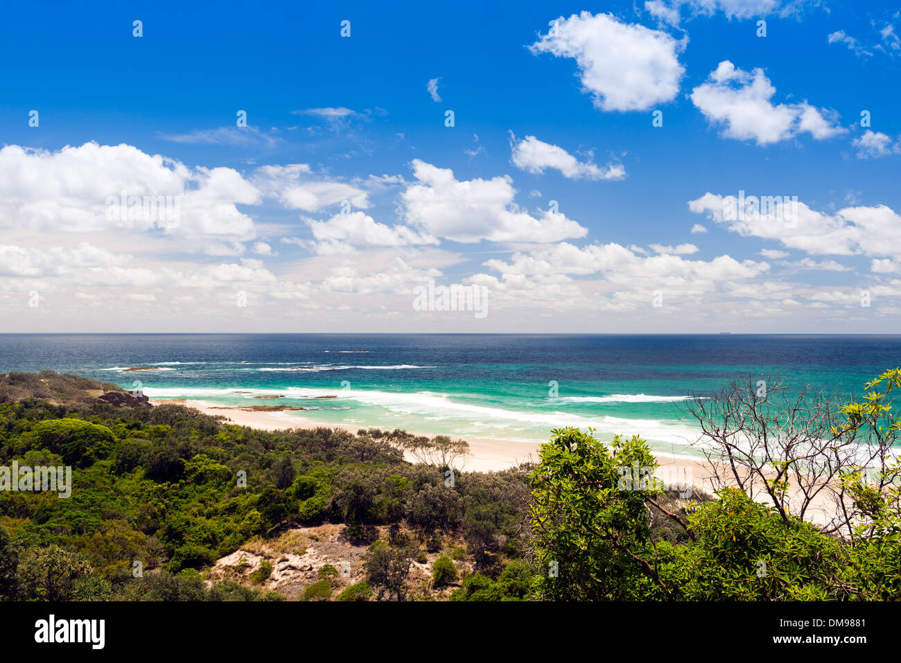Vedute dell'oceano da Stradbroke Island, Queensland Australia Foto Stock