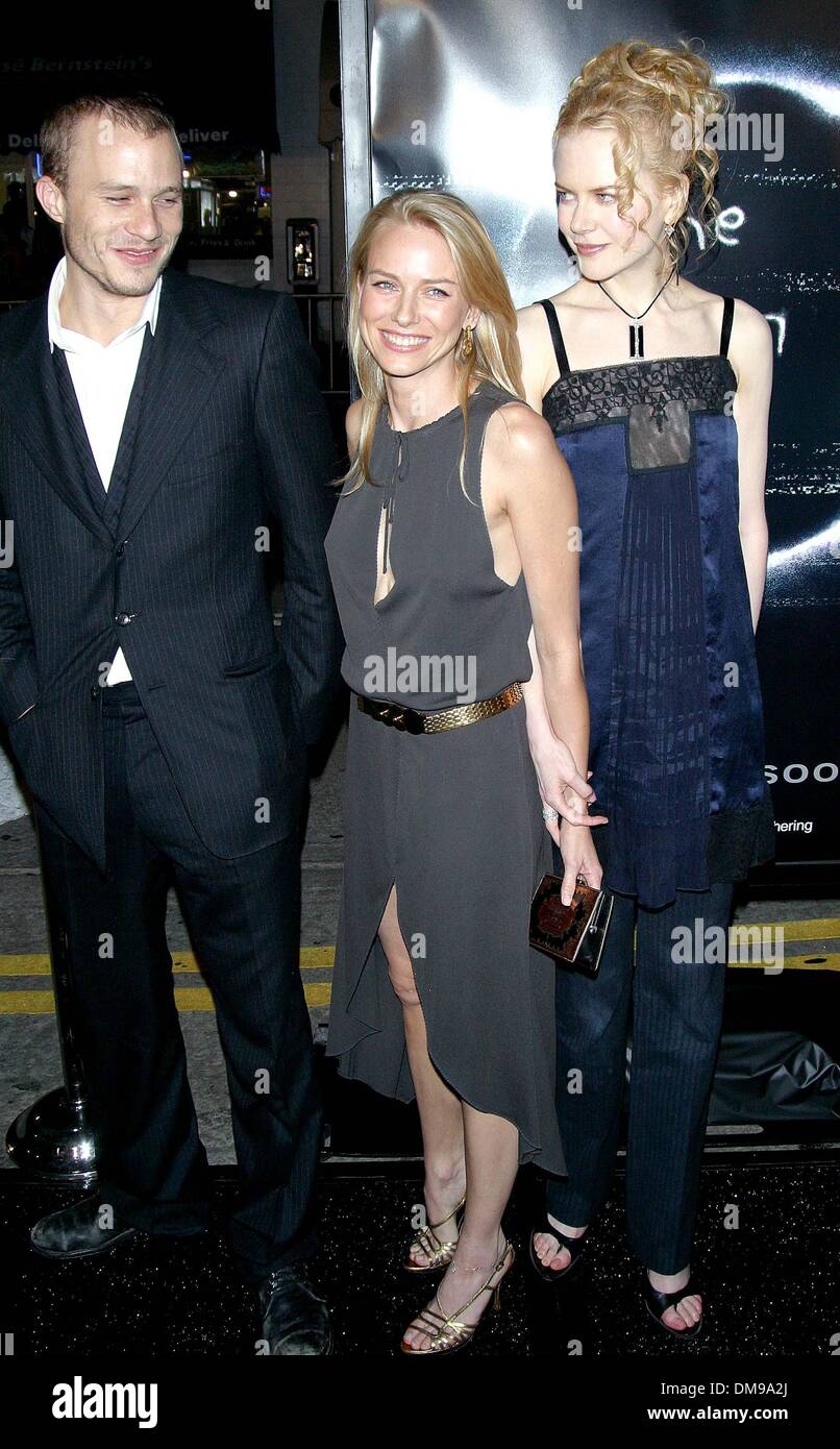 Il 1 gennaio, 1980 - CALIFORNIA, STATI UNITI D'AMERICA - Heath Ledger e Naomi Watts Nicole Kidman ..K26614signor ''L'anello'' speciale proiezione.MANN BRUIN THEATRE, Westwood, CA.OCT. 09 2002. Milano RYBA/ 2002.(Immagine di credito: © Globo foto/ZUMAPRESS.com) Foto Stock