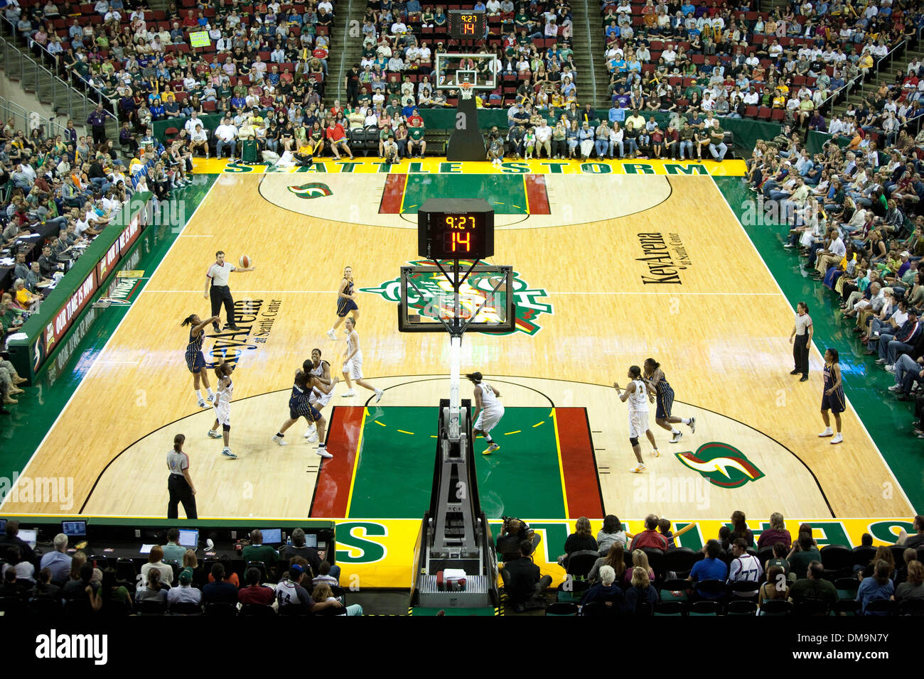 22 Agosto 2009: durante il Seattle Storm 70-64 vittoria su Indiana la febbre a Key Arena di Seattle Washington. (Credito Immagine: © Southcreek globale/ZUMApress.com) Foto Stock