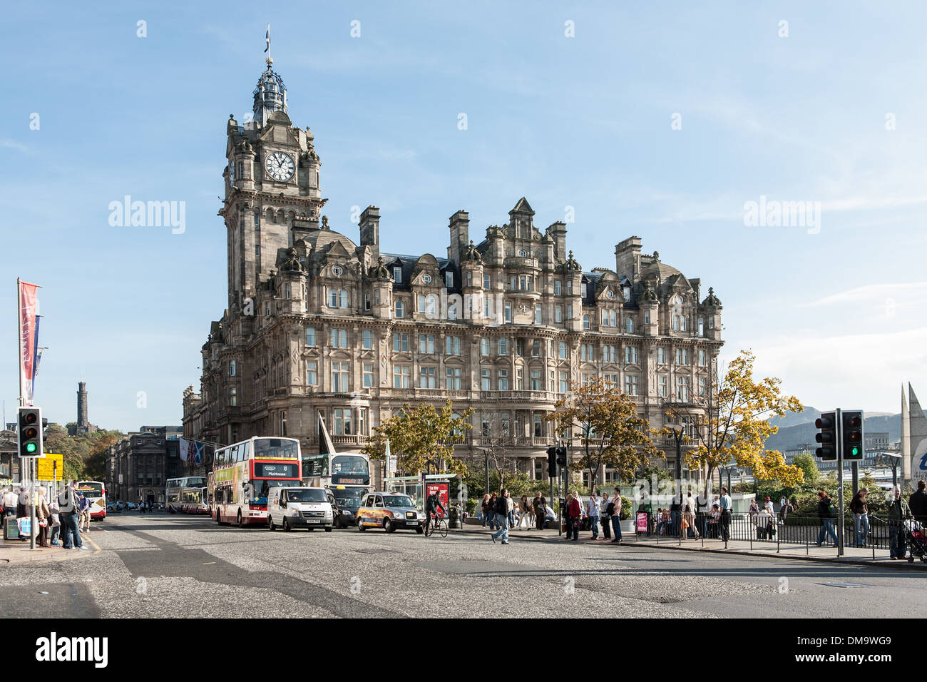 Princess Street, Balmoral Hotel, Edimburgo, Scozia Foto Stock