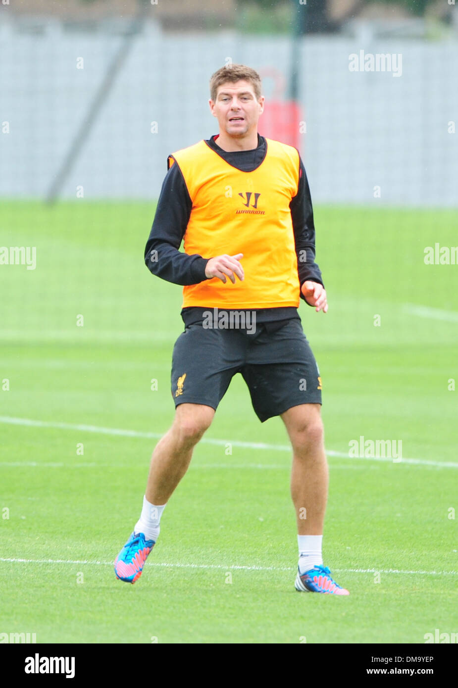 Steven Gerrard Liverpool FC treno prima del fine settimana di apertura del nuovo Barclays Premier League Liverpool England - 15.08.12 Foto Stock