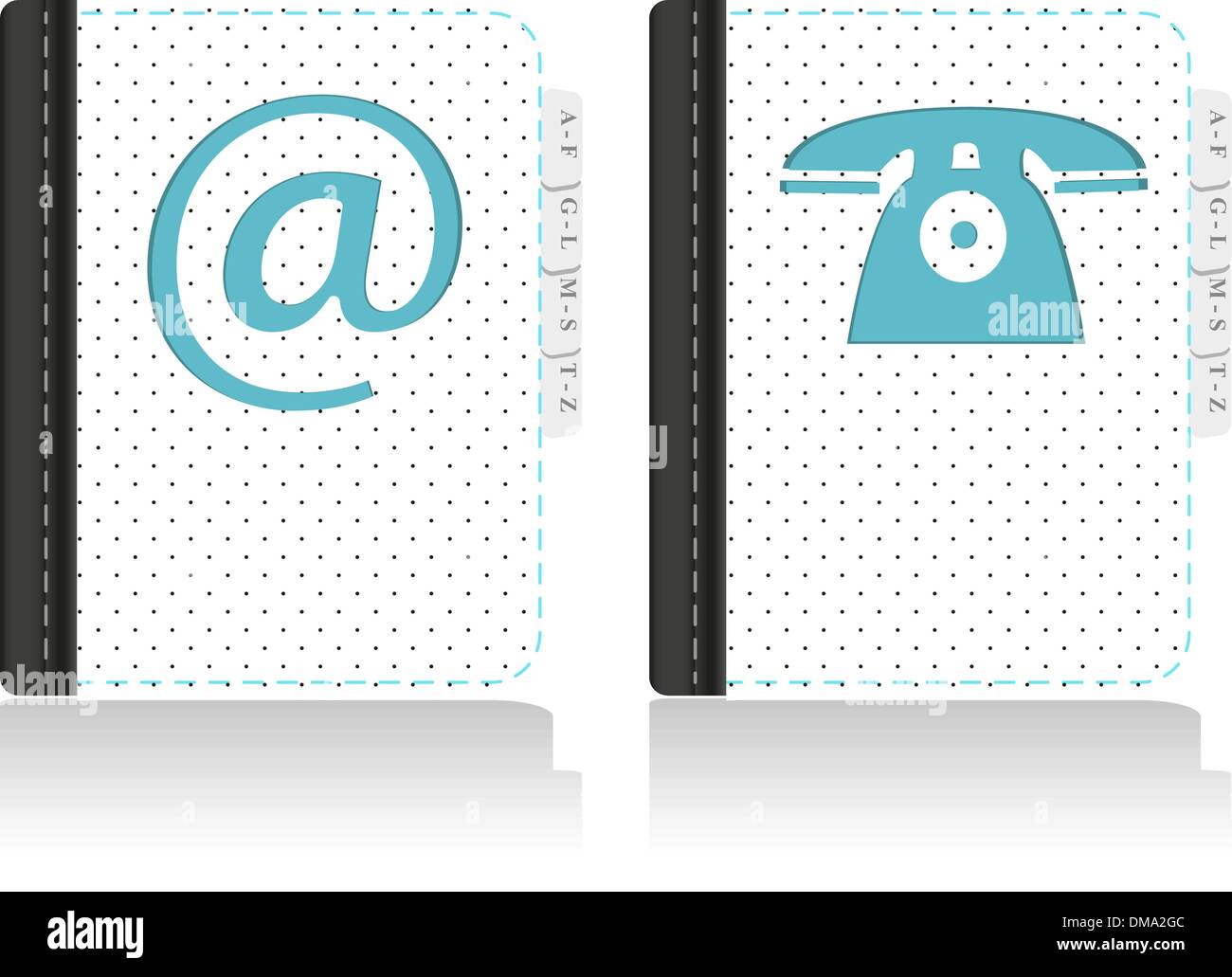 Adressbook, notebook, rubrica. Vettore. Illustrazione Vettoriale