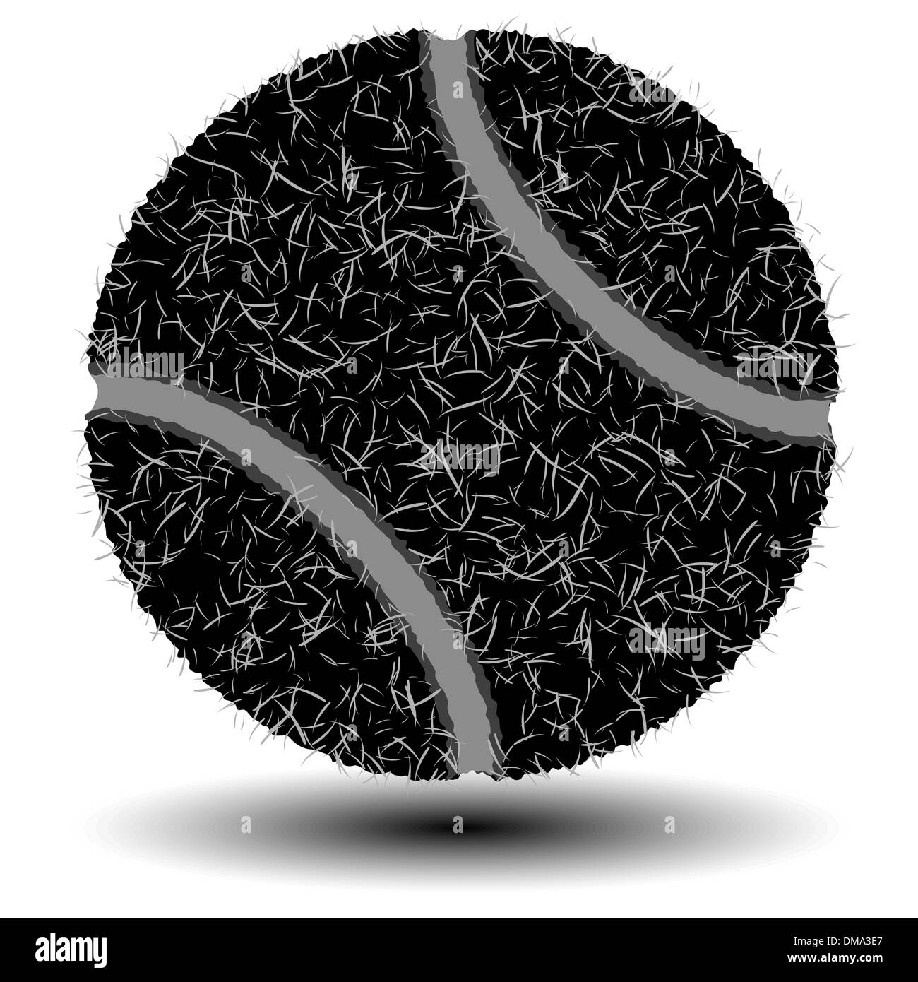 Palla da tennis silhouette Illustrazione Vettoriale