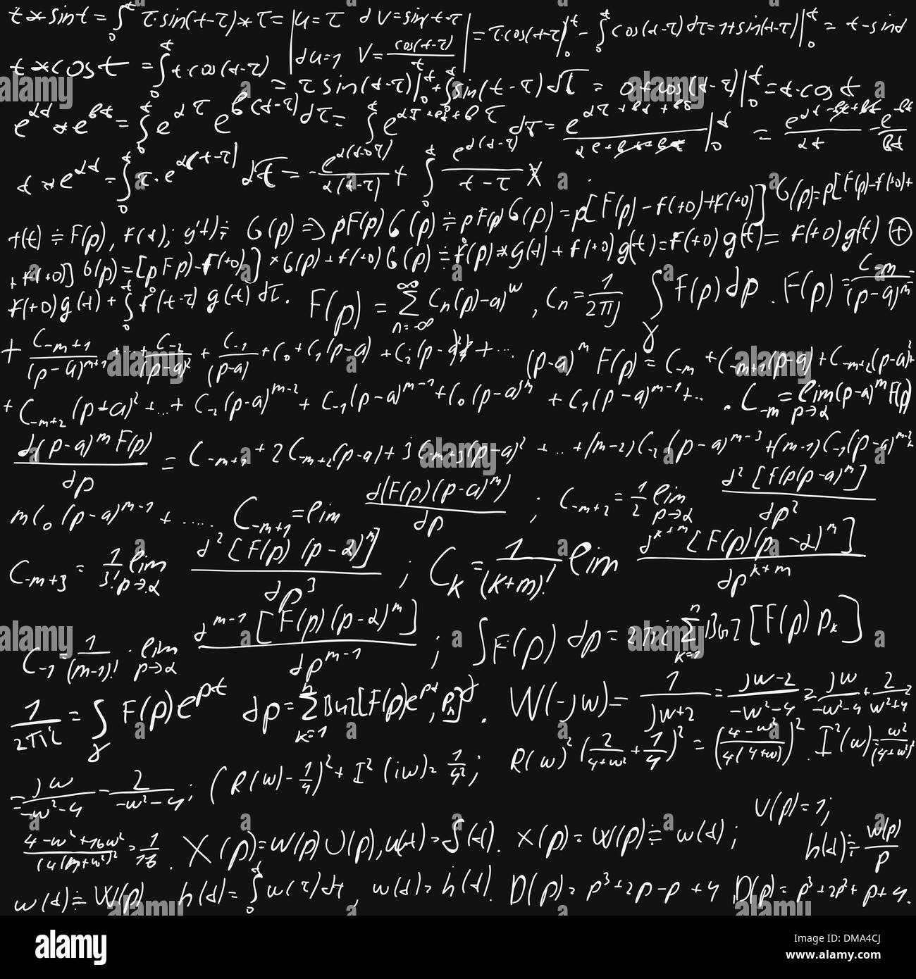 Matematica Chalk Board Illustrazione Vettoriale