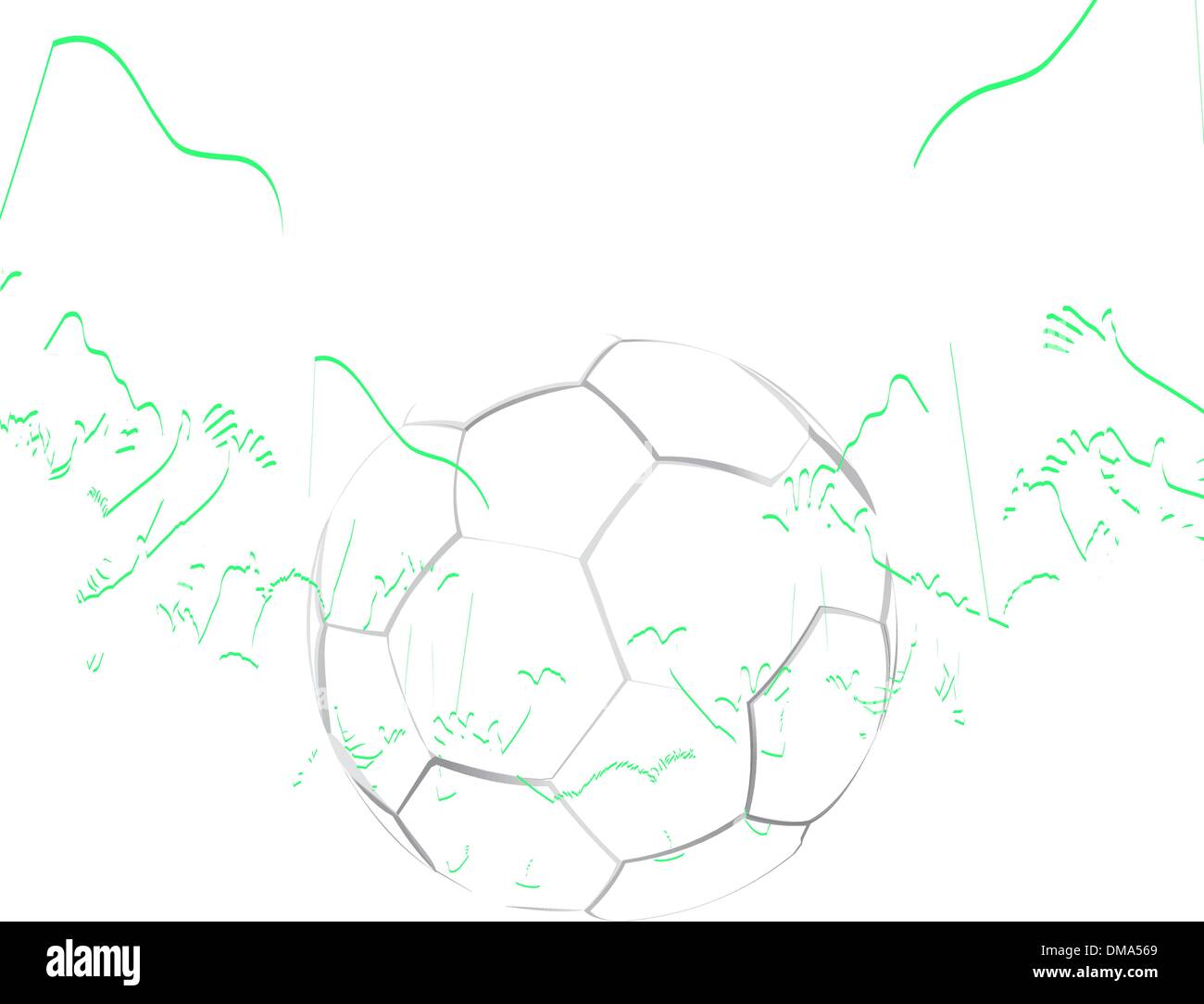 Gli appassionati di calcio di folla. EPS 8 Illustrazione Vettoriale