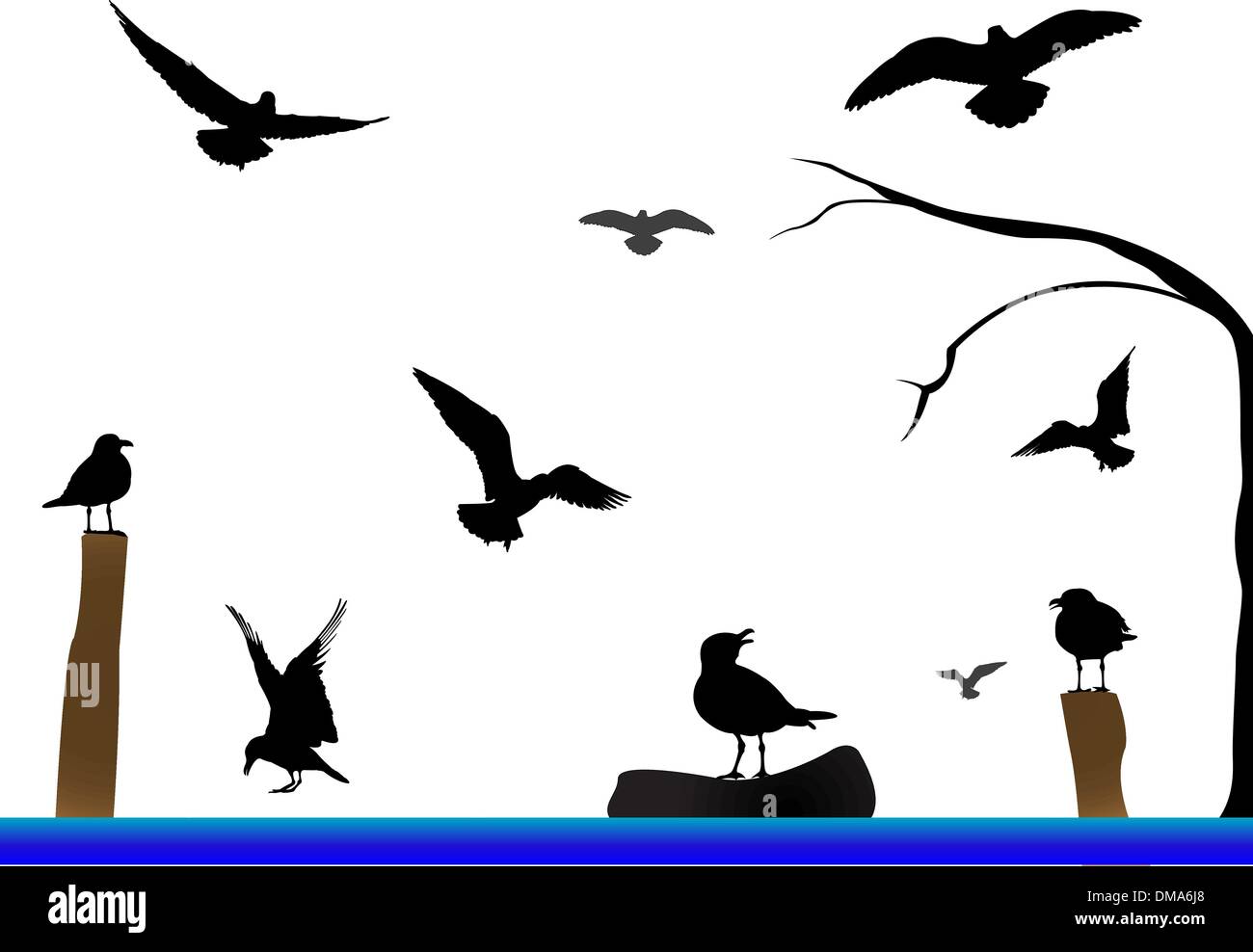 Paradiso degli uccelli Illustrazione Vettoriale