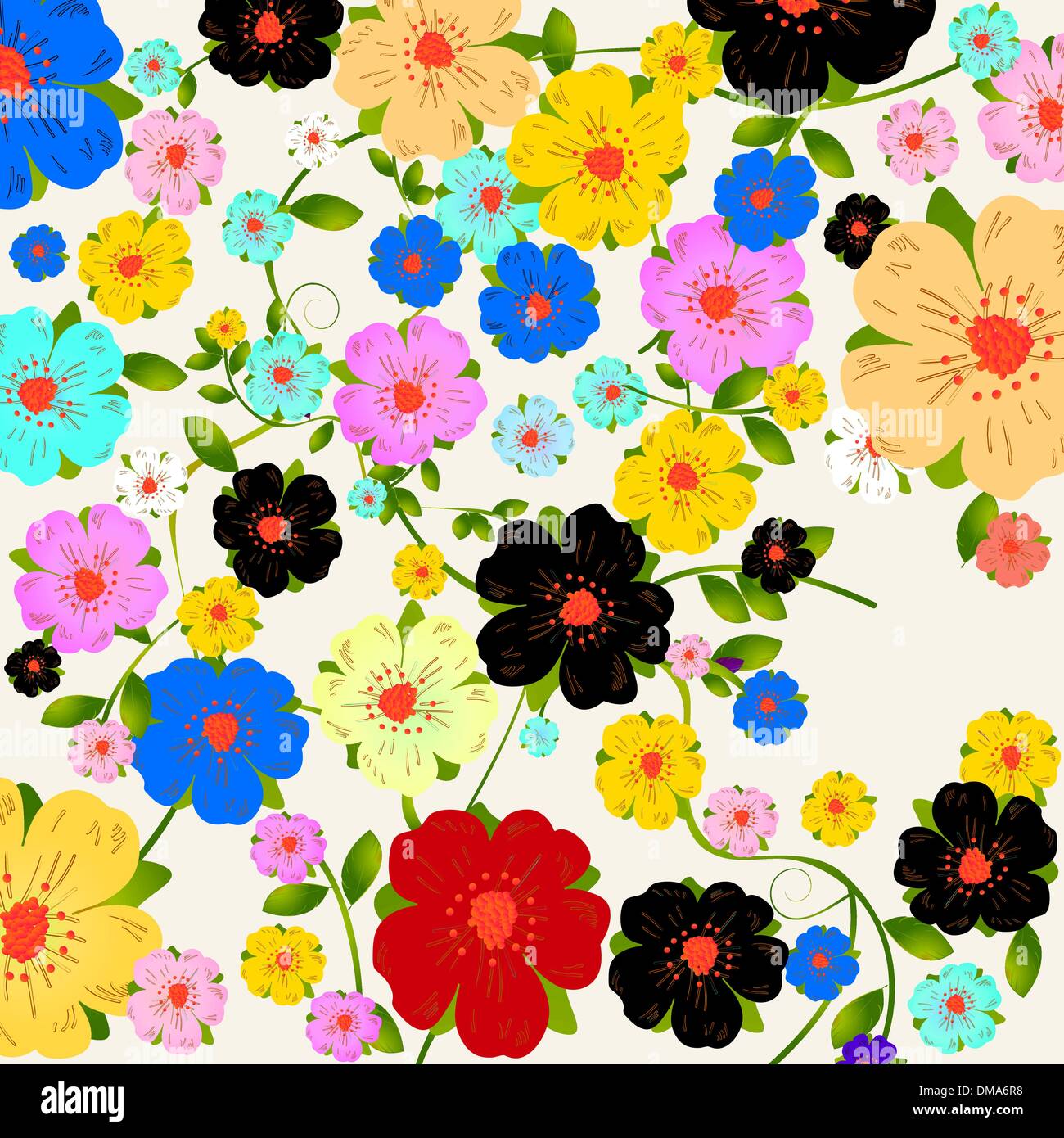 Floral background fantasy Illustrazione Vettoriale