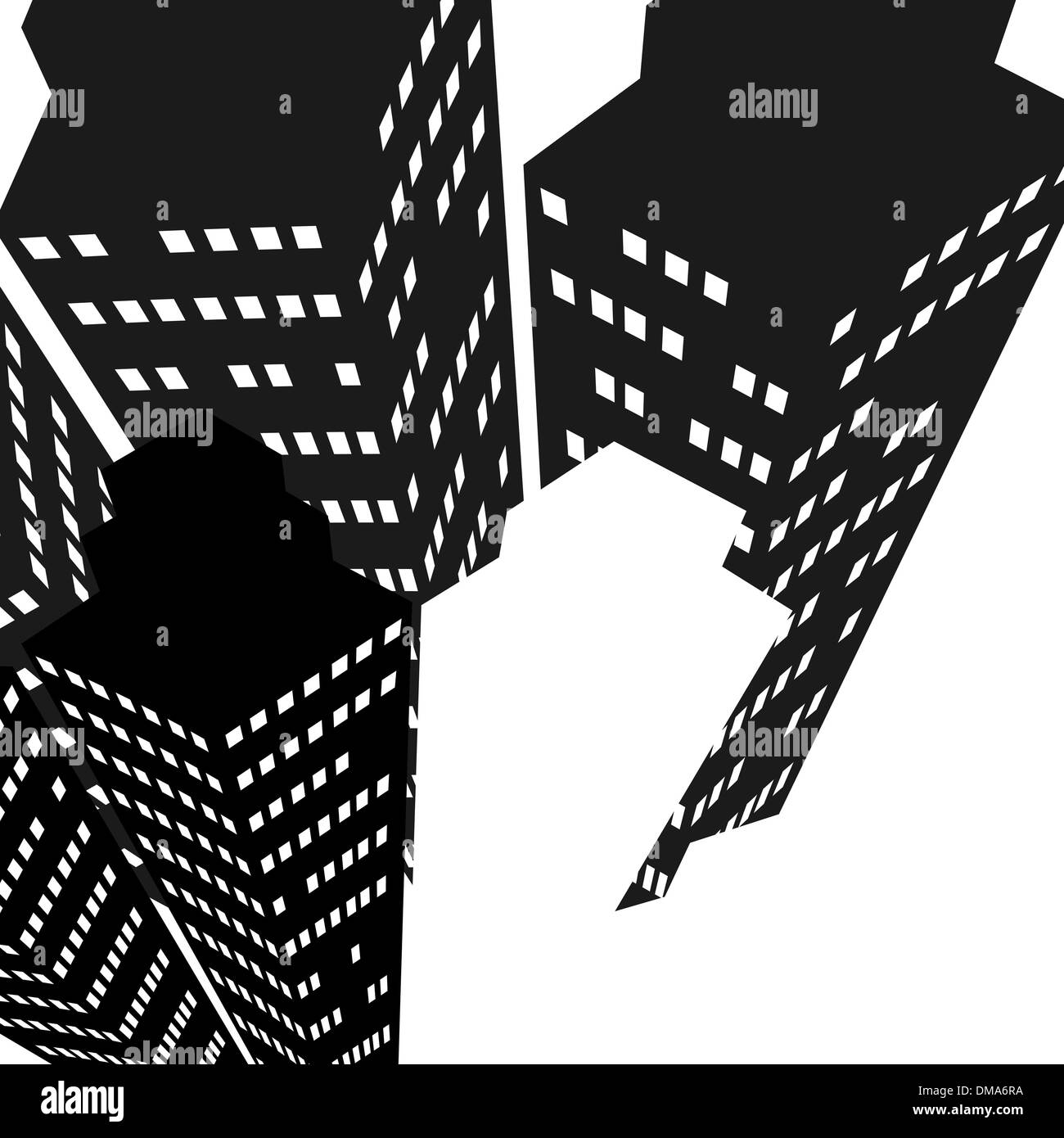 Icona di grattacieli Illustrazione Vettoriale