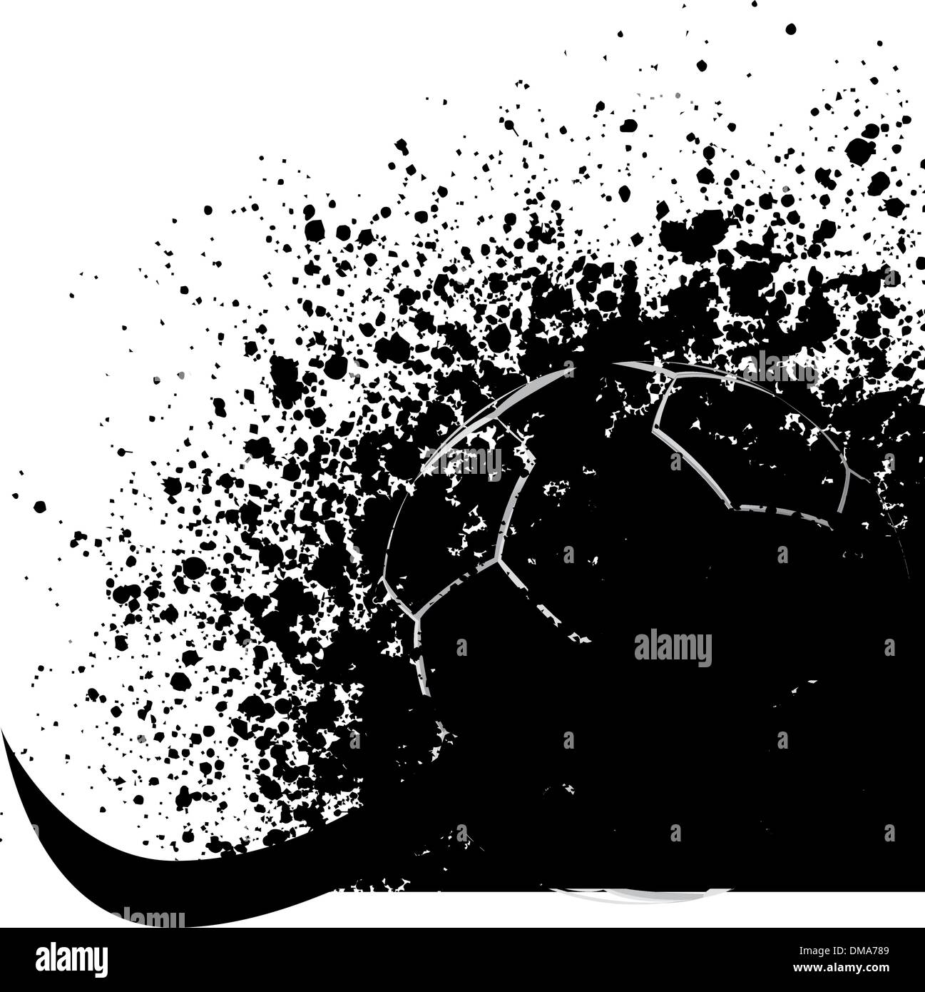 Grunge poster di calcio con pallone da calcio. EPS 8 Illustrazione Vettoriale