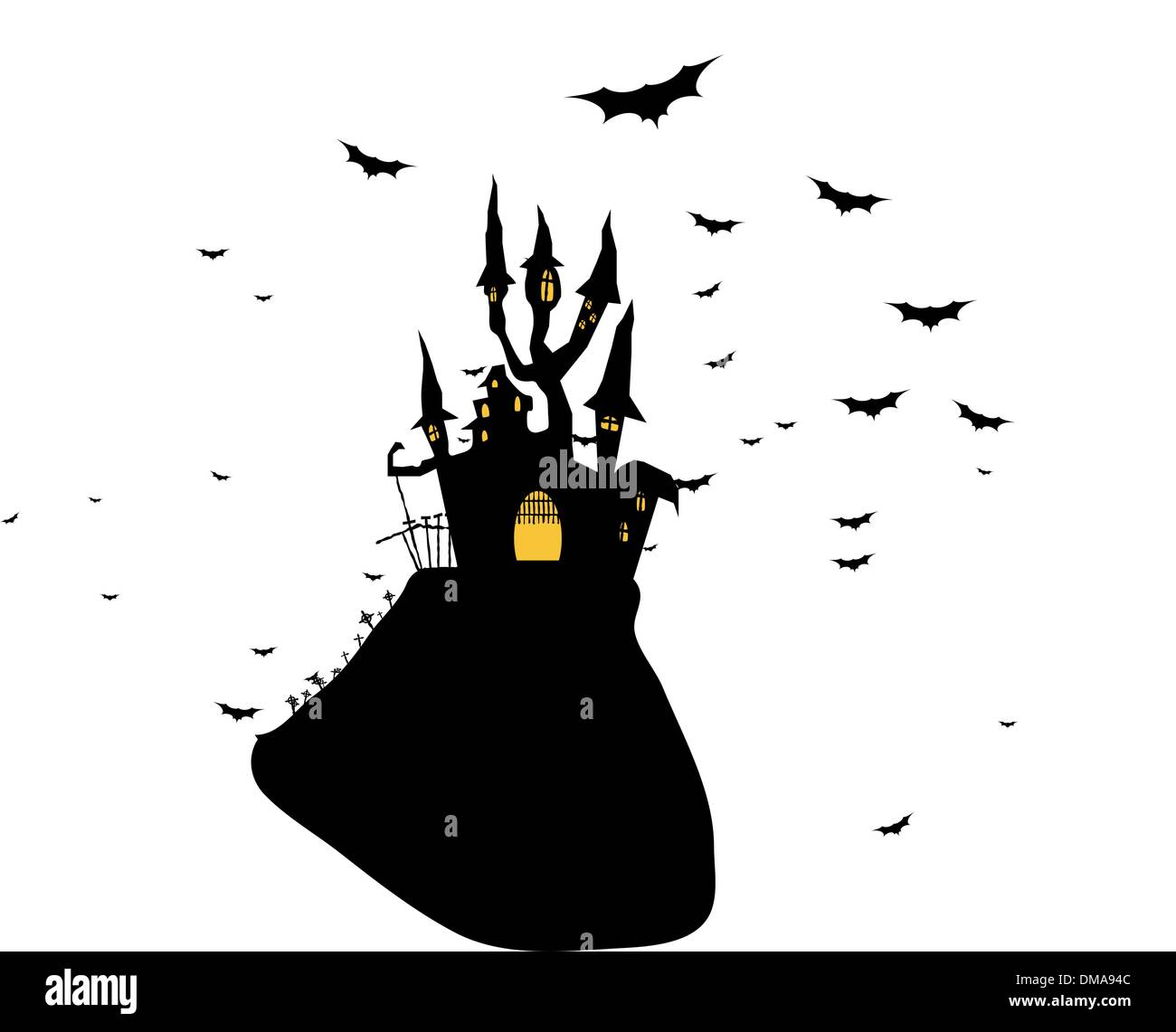 Vector Haunted House. EPS 8 Illustrazione Vettoriale