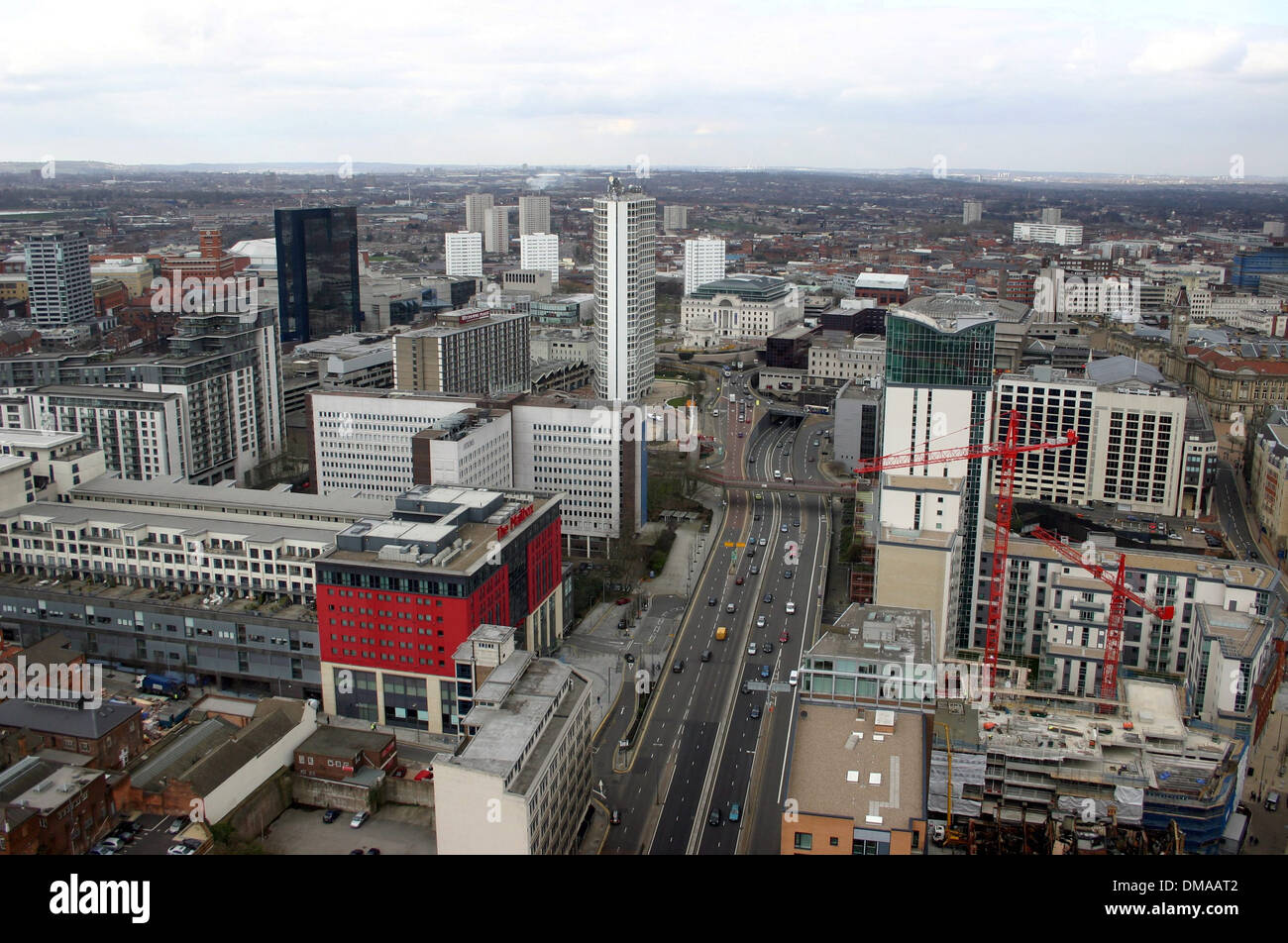 Il centro della città di Birmingham skyline. Foto Stock