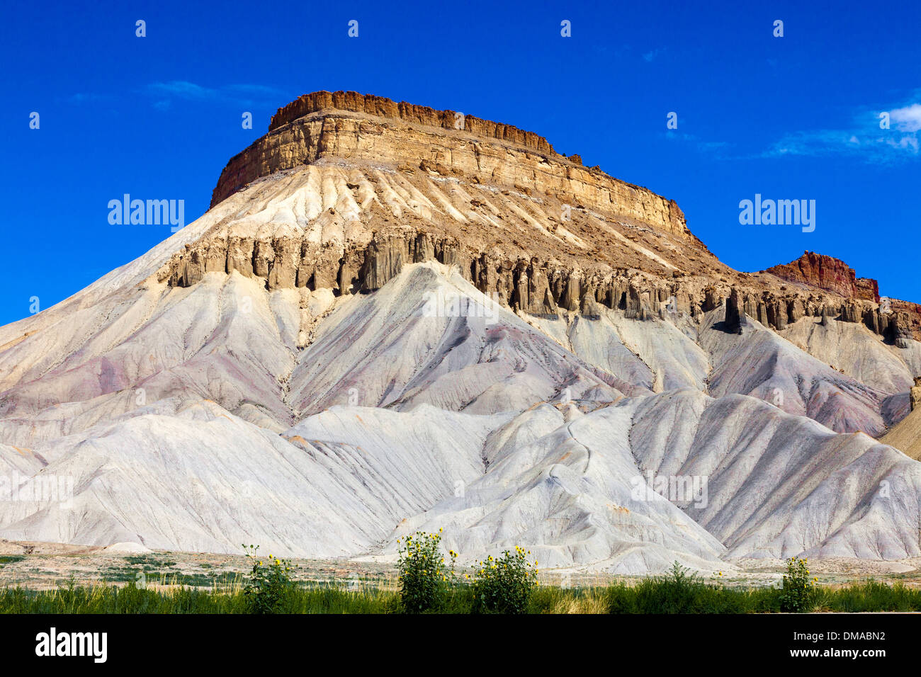 Montare Garfield è il più meridionale del piccolo libro Cliff mountain range vicino a palizzata, Colorado, Stati Uniti d'America. Foto Stock