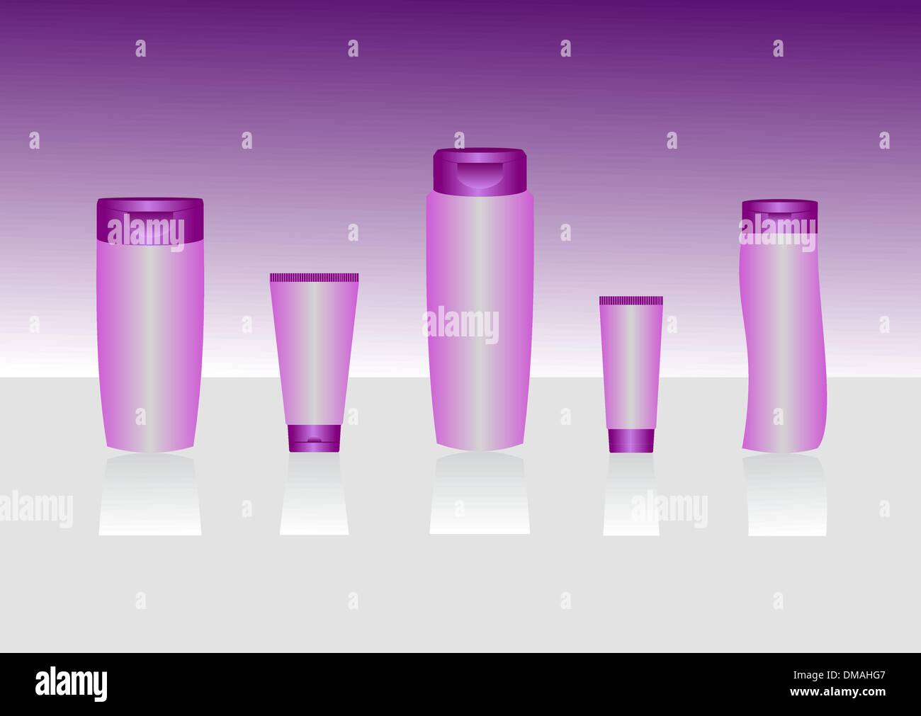 Contenitore per cosmetici di modelli per i progettisti. Modificabile Illustrazione Vettoriale