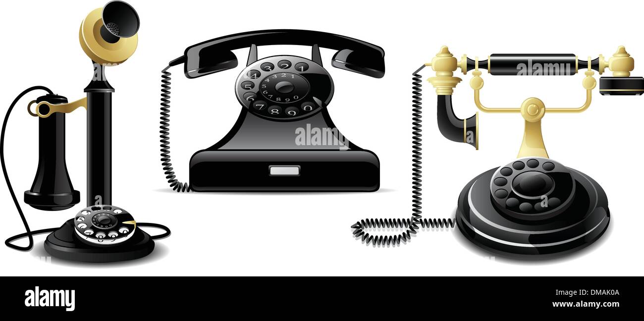 Telefoni vintage Illustrazione Vettoriale