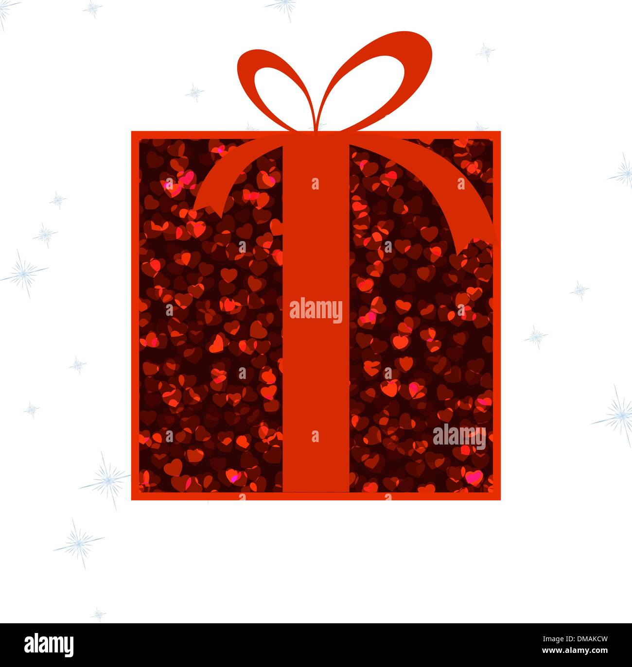 Confezione regalo rossa con un nastro rosso. EPS 8 Illustrazione Vettoriale