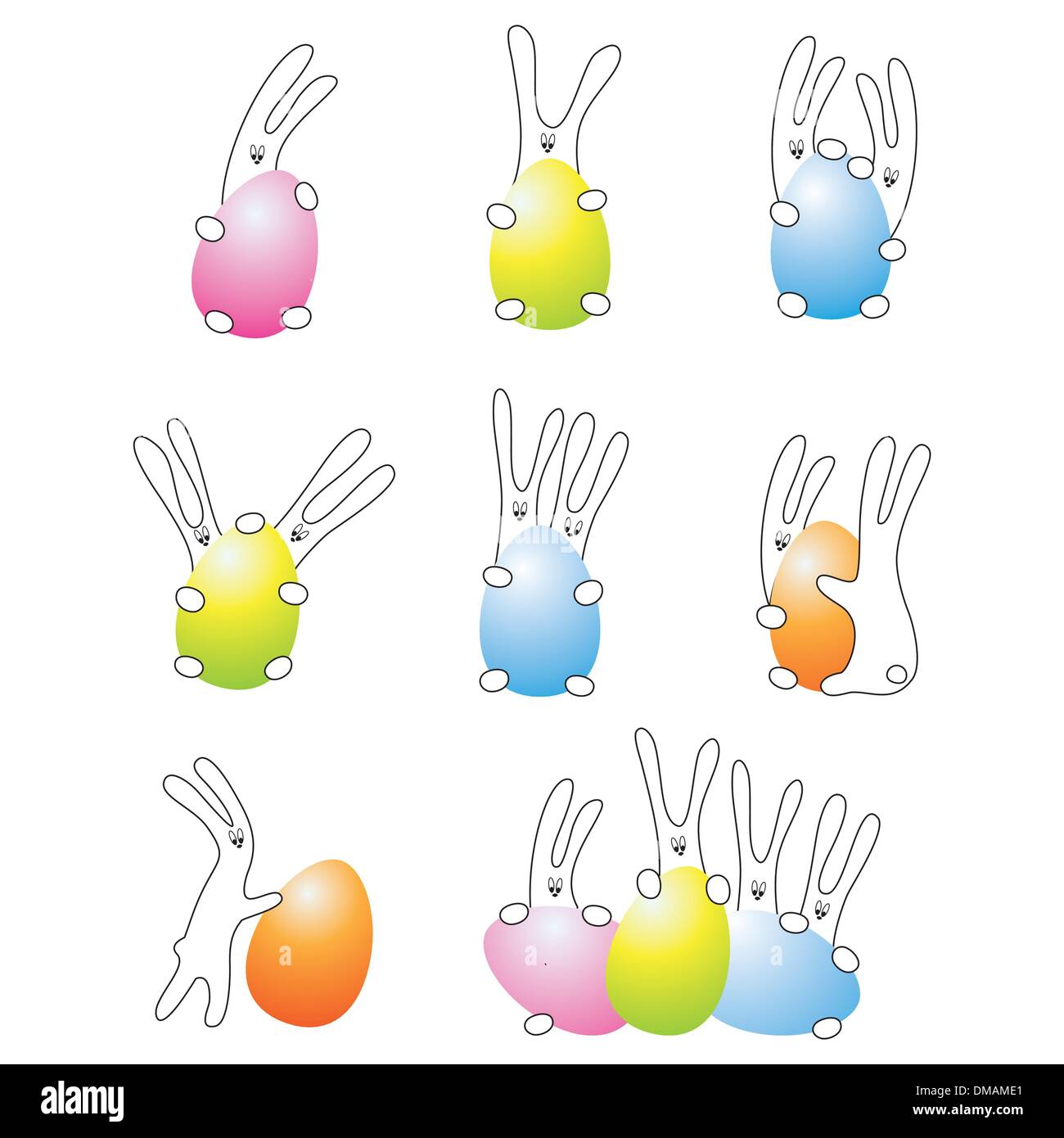 Icone di Pasqua Illustrazione Vettoriale