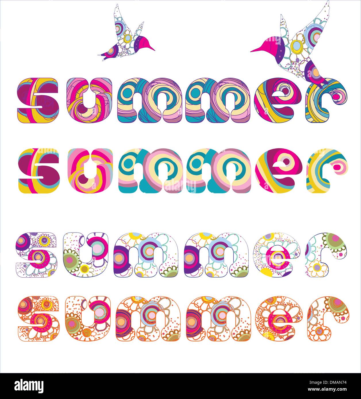 Estate di parola Illustrazione Vettoriale