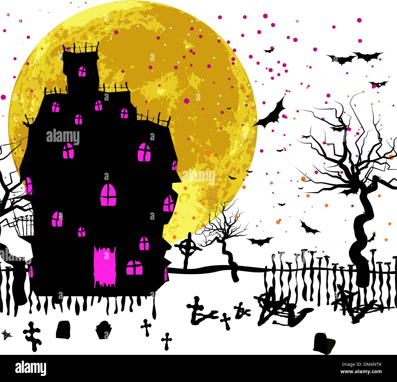 Haunted House halloween sfondo. EPS 8 Illustrazione Vettoriale