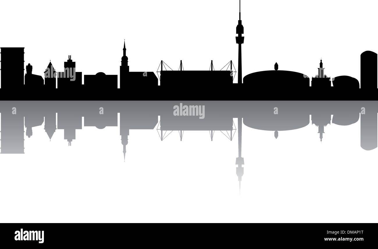 Dortmund Skyline abstract Illustrazione Vettoriale
