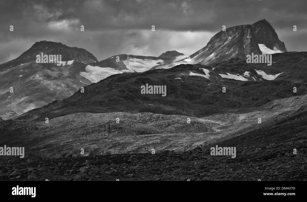 La gamma della montagna, parco nazionale di Jotunheimen, Norvegia Foto Stock