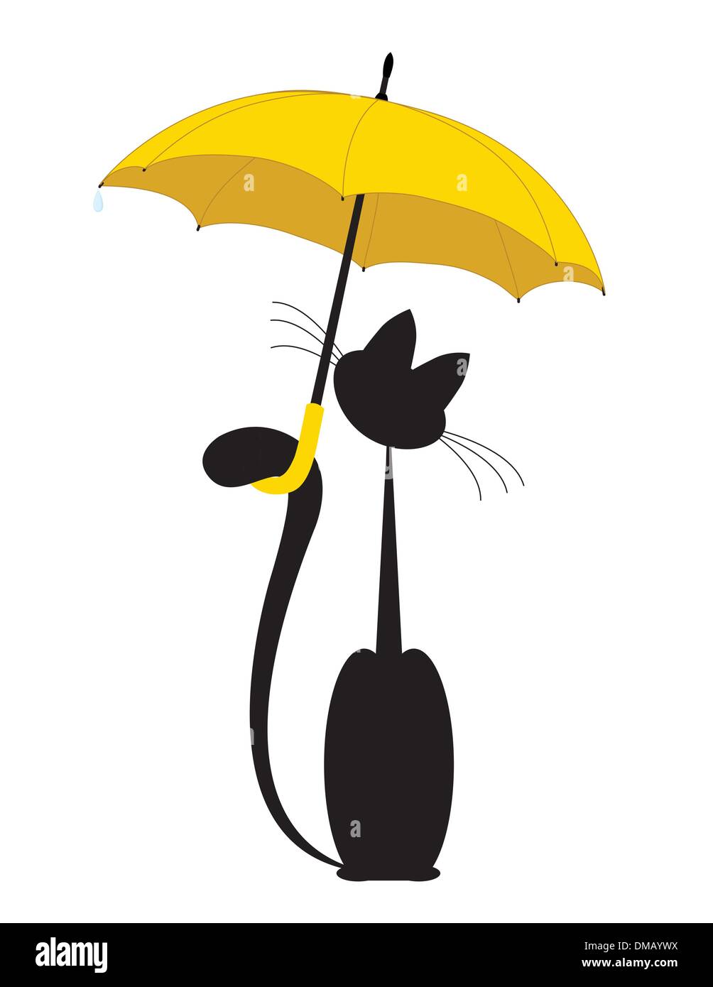 Gatto in ombrello Immagine e Vettoriale - Alamy