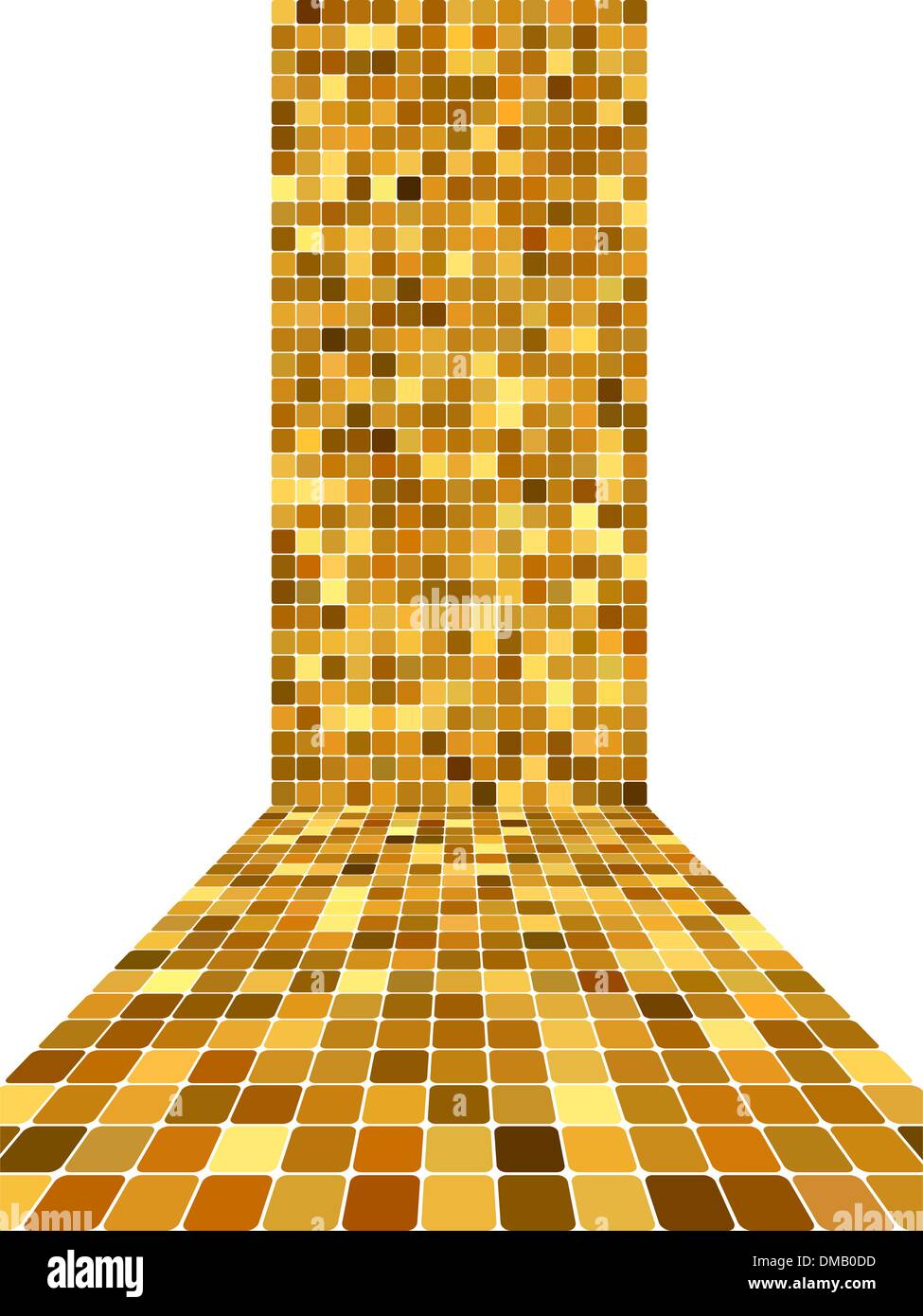 Mosaico in oro, oro dello sfondo. EPS 8 Illustrazione Vettoriale