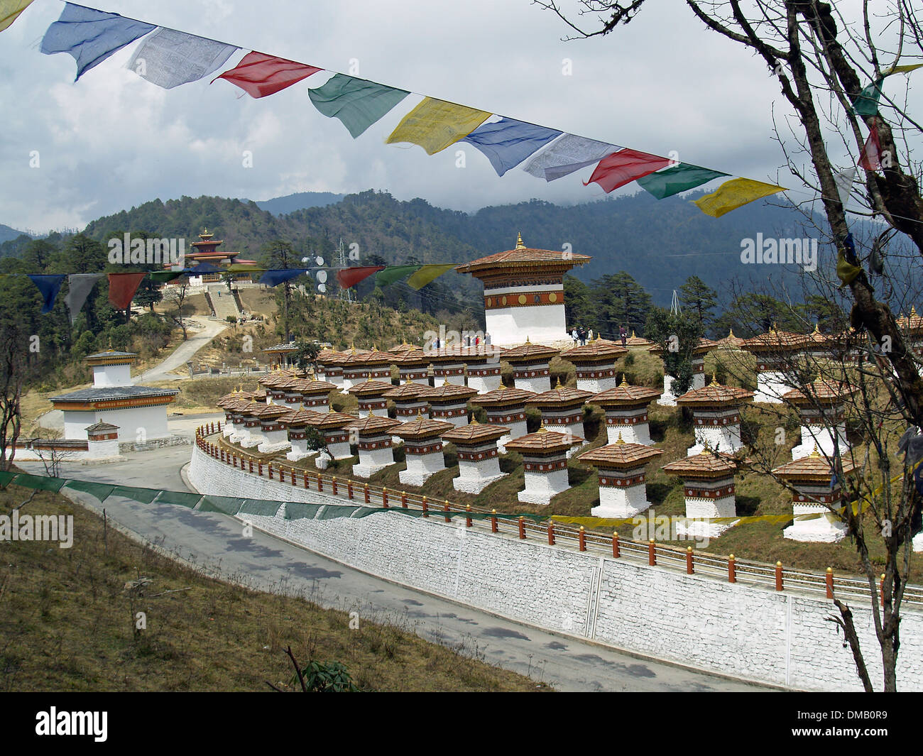 Druk Wangyal Khangzang Chortens,Dochula Pass,Bhutan Foto Stock