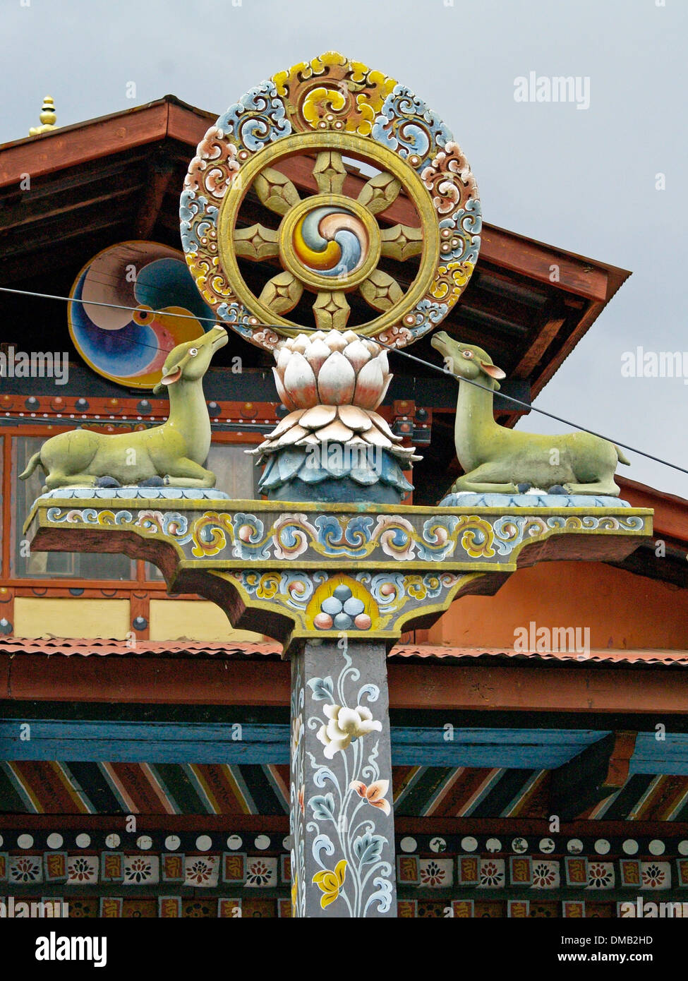 La ruota del dharma della vita,Bhutan Foto Stock