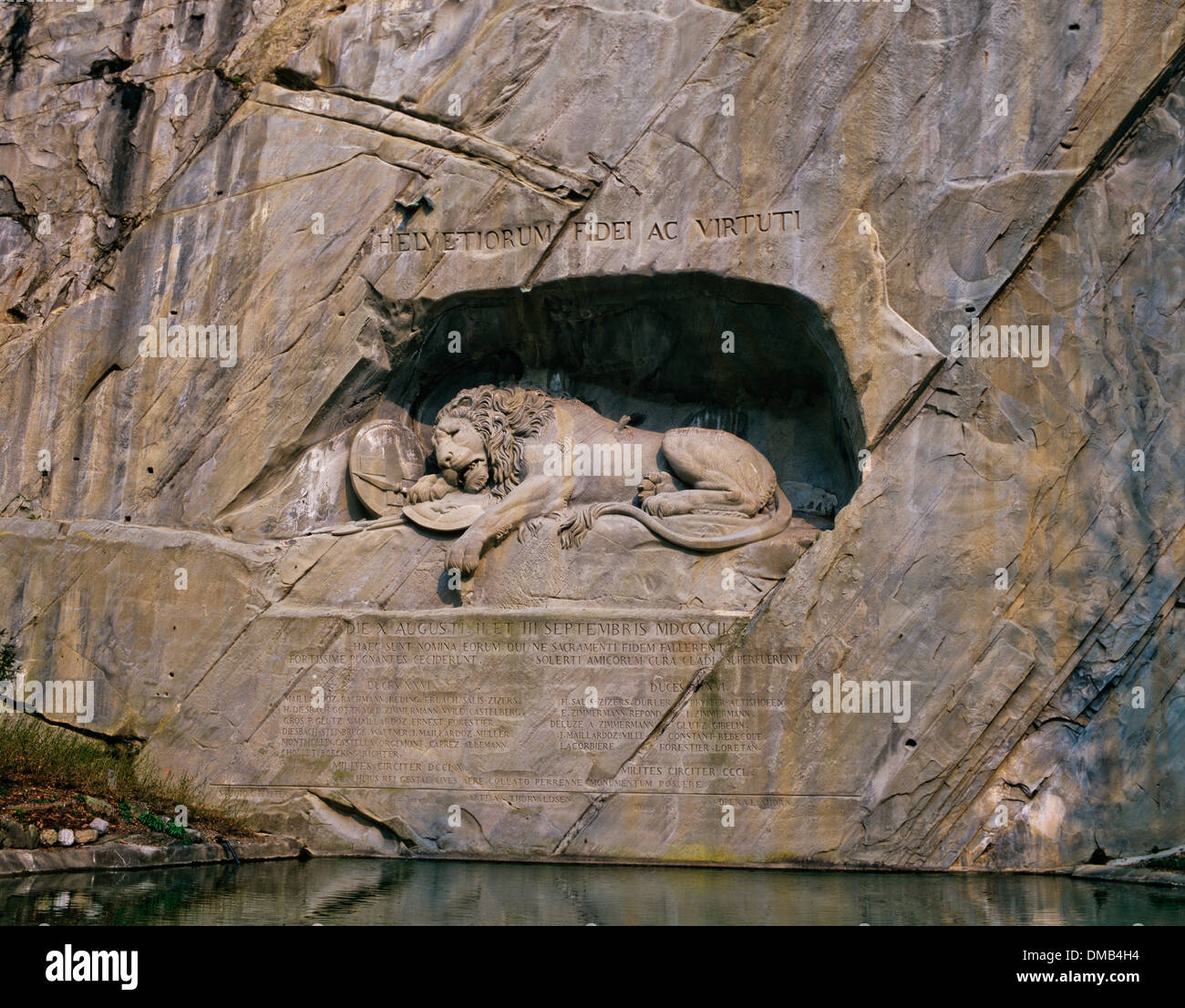 Il Monumento del Leone (Leone di Lucerna), Lucerna, Svizzera Foto Stock