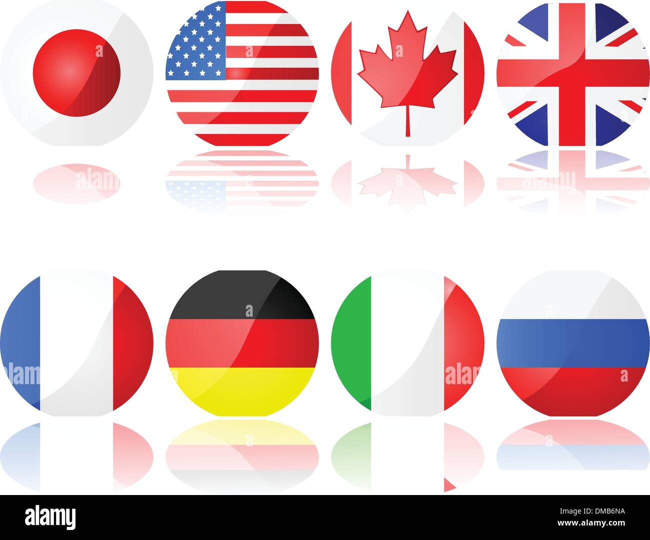 Gruppo di 8 paesi Illustrazione Vettoriale