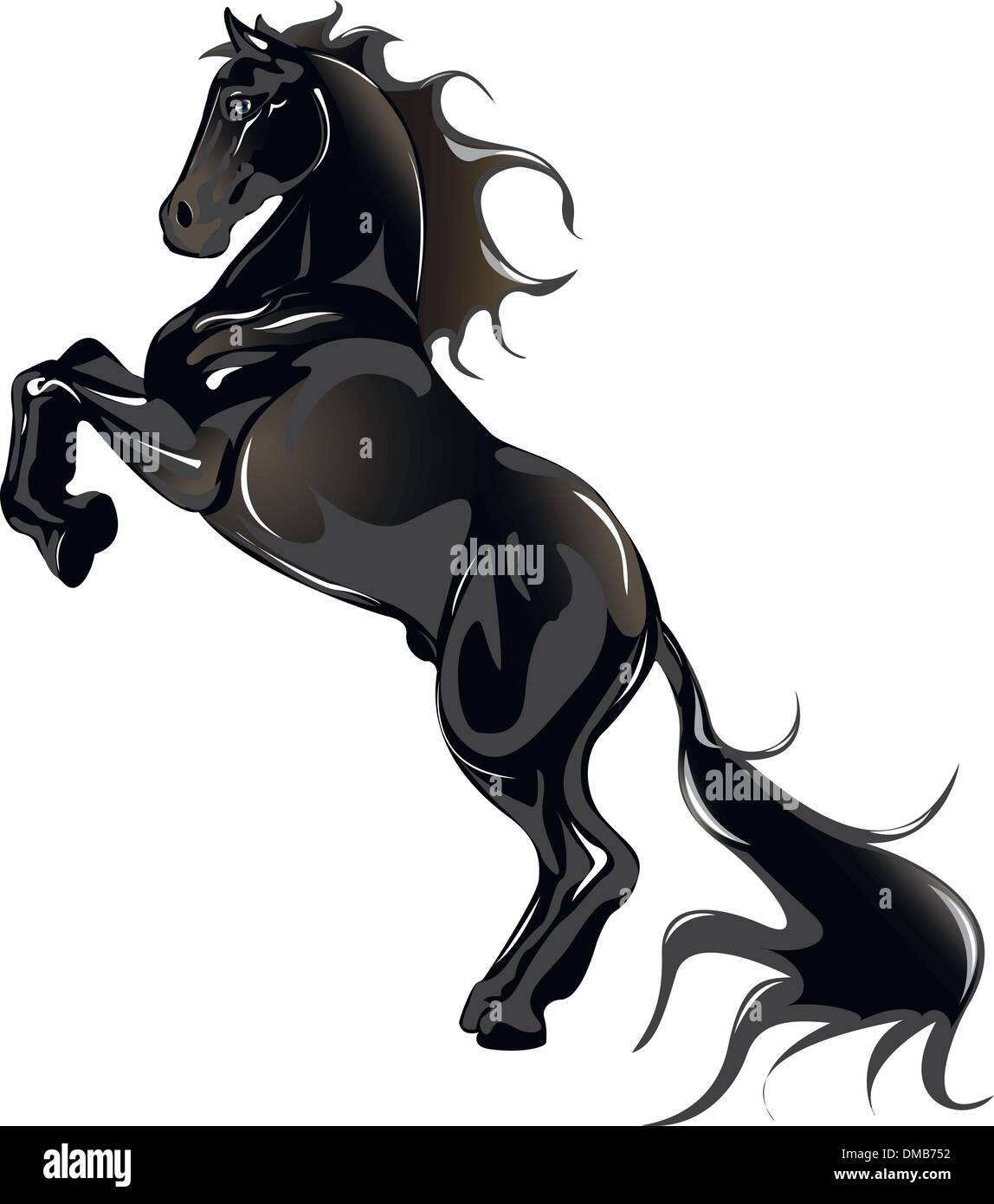 cavallo nero Illustrazione Vettoriale