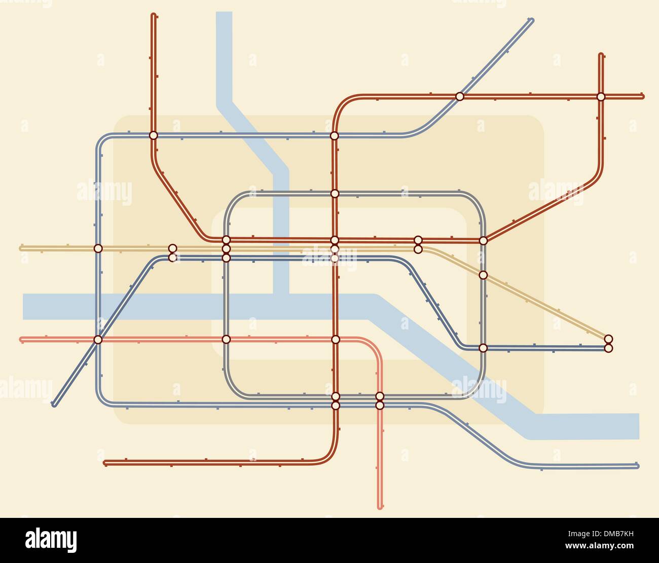 Mappa della metropolitana Illustrazione Vettoriale