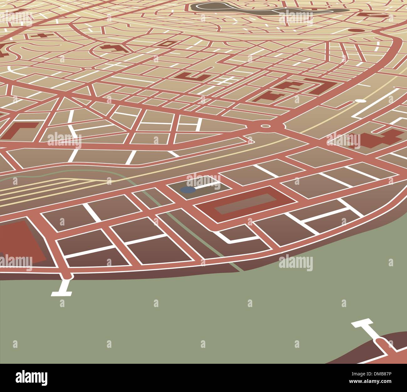 Città di Riverside Illustrazione Vettoriale
