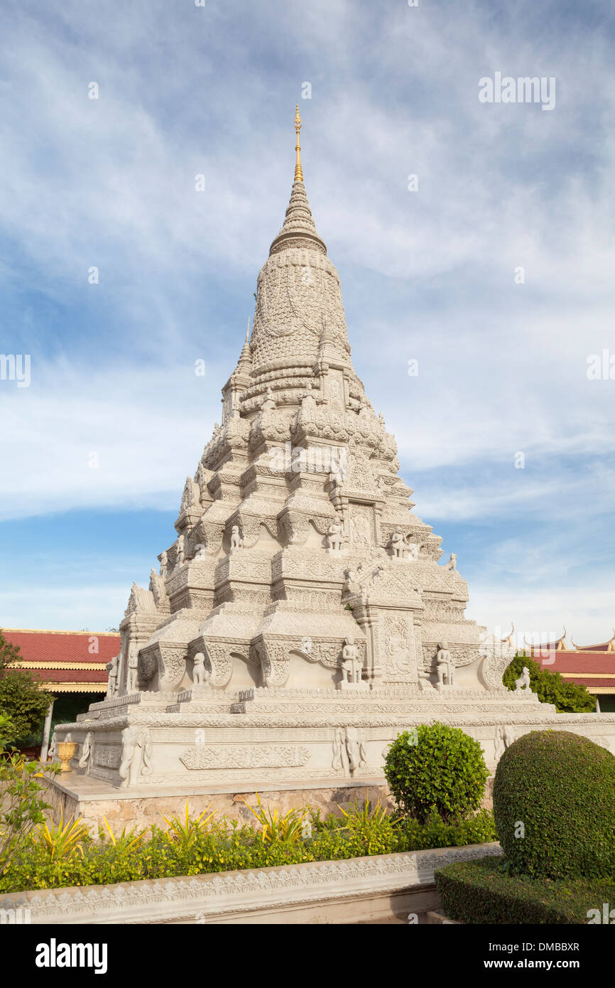 Stupa per Re Ang Duong, parte del Royal Palace complesso, Phnom Penh Cambogia Foto Stock