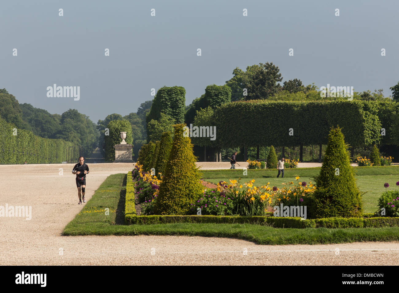 Il PARCO DEL CASTELLO DI SAINT GERMAIN EN LAYE, composta da un giardino Inglese e un giardino francese e completato dalla grande terrazza, tutti disegnati da Andre le Notre nel 17esimo secolo, IMMOBILIARE NAZIONALE DI SAINT-GERMAIN-en-Laye, yvelines (78), Francia Foto Stock