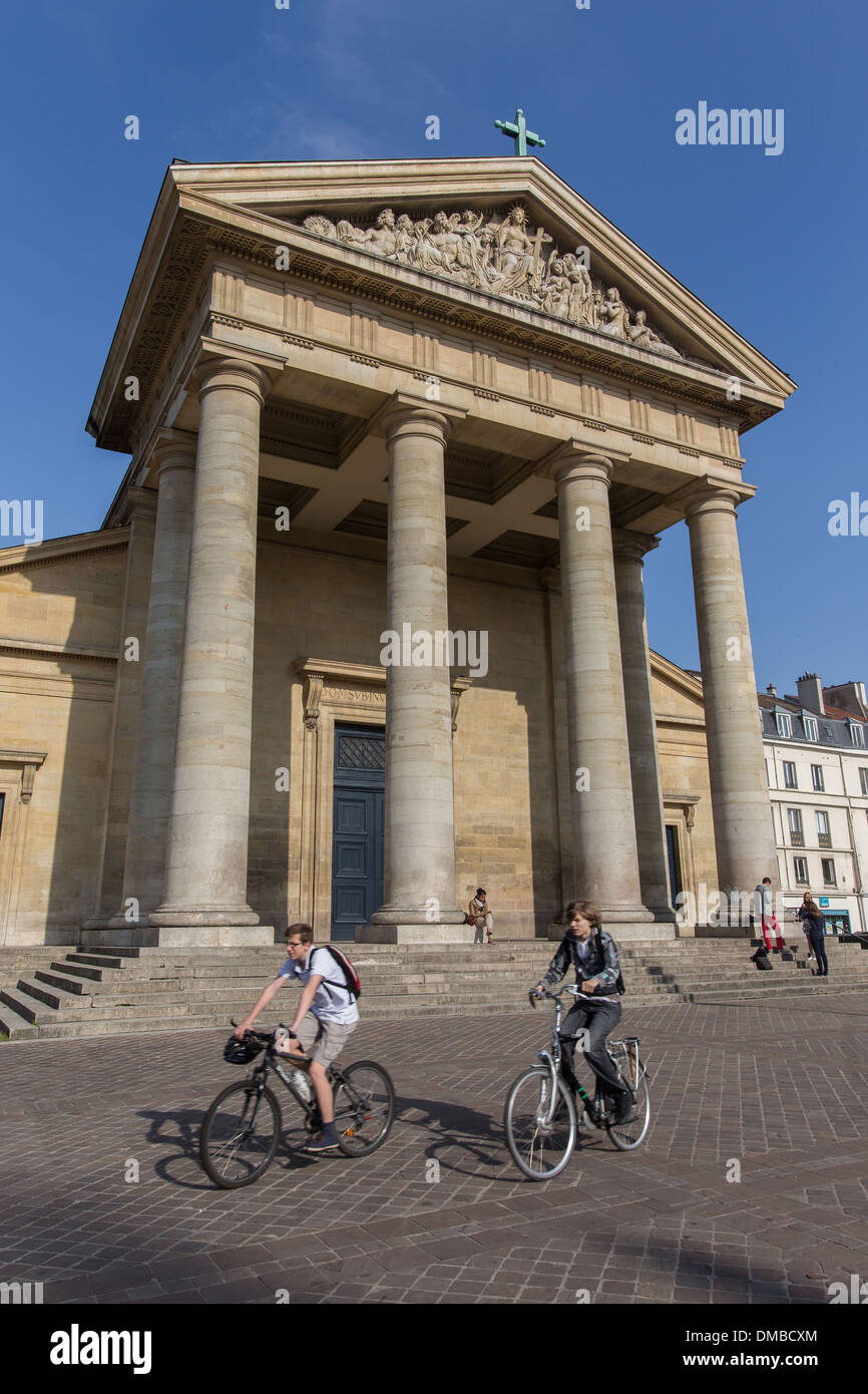 SAINT-GERMAIN chiesa costruita nel XIX secolo in stile neoclassico ispirato dalle basiliche paleocristiane, SAINT-GERMAIN-en-Laye, yvelines (78), Francia Foto Stock