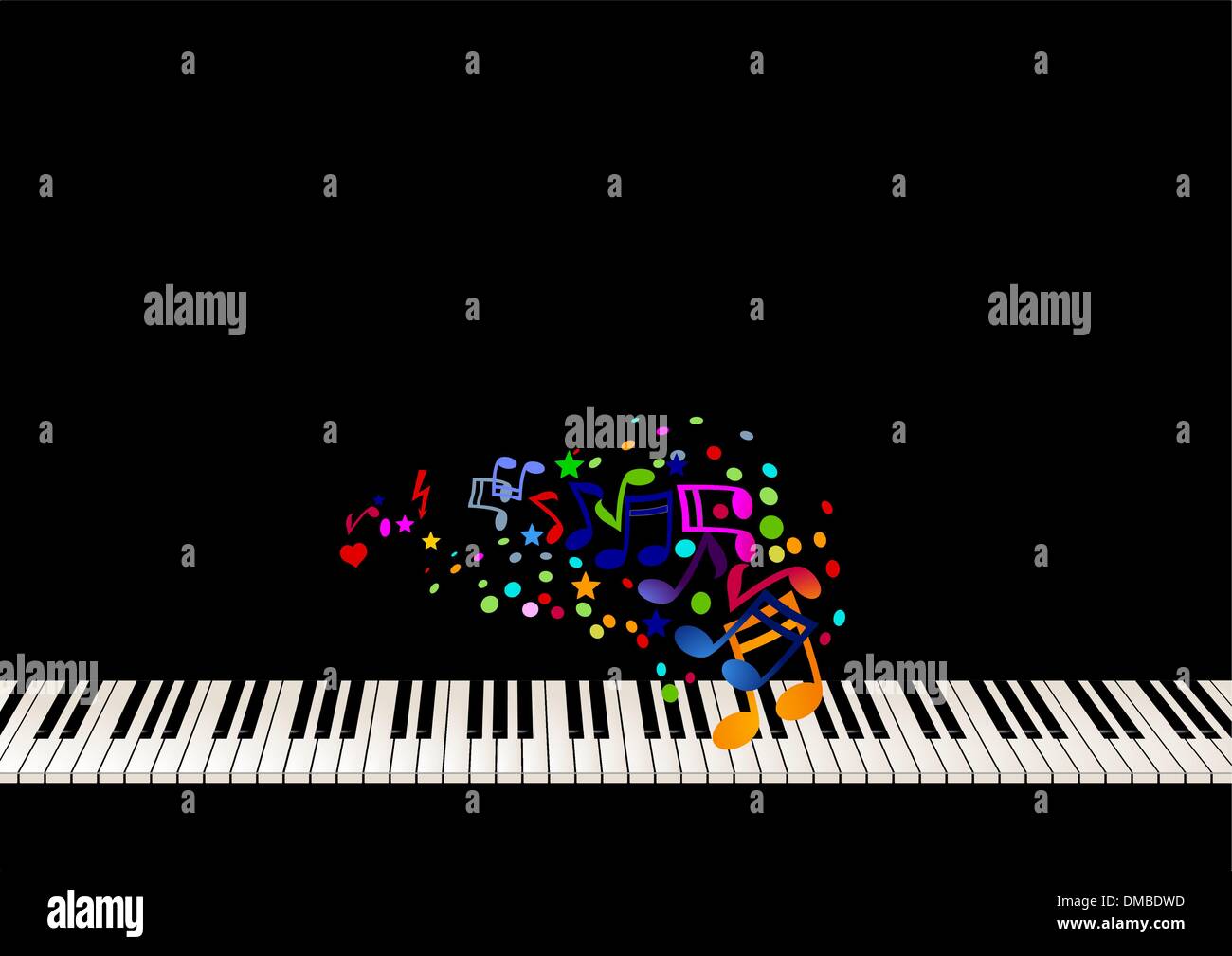La musica del foglio del piano Illustrazione Vettoriale