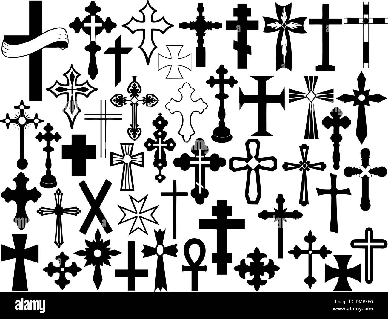 Guarnitura Cross Illustrazione Vettoriale